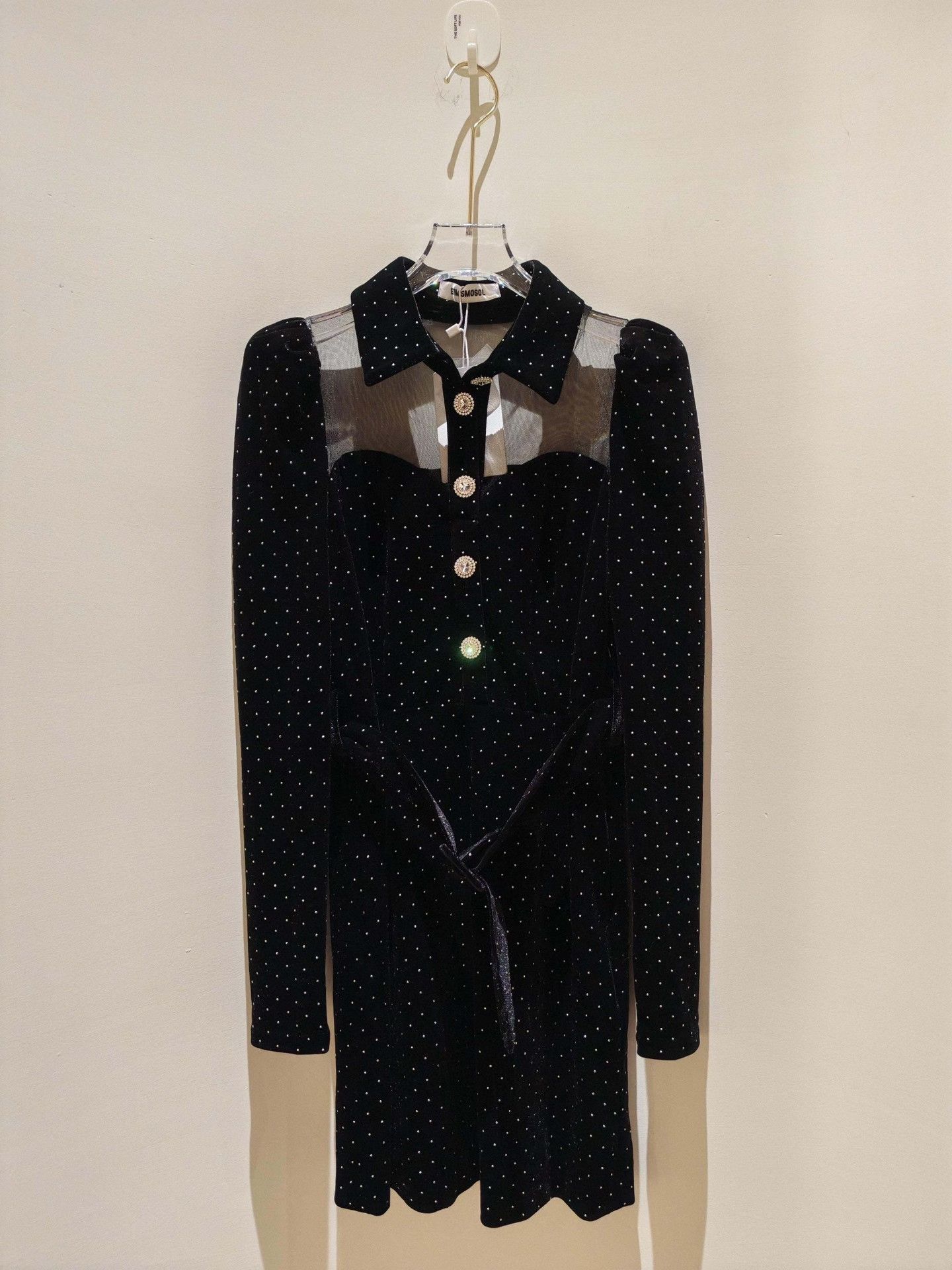 Other EIMISMOSOL Polka Dot Velvet Dress Size S / US 4 / IT 40 - 1 Thumbnail