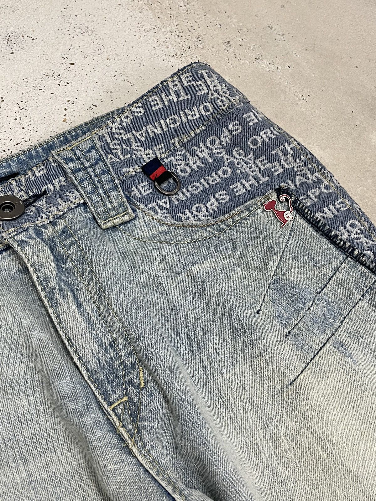 Hysteric Glamour Light Blue Mud Wash A6 Art Hysteric Style Distressed Denim Size US 30 / EU 46 - 13 Thumbnail