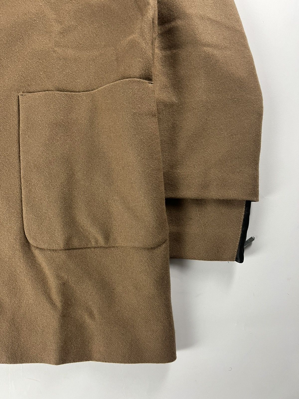 Balenciaga Balenciaga Leather Trimmed Multi-Zip Camel Coat FW 2011 Size US M / EU 48-50 / 2 - 2 Thumbnail