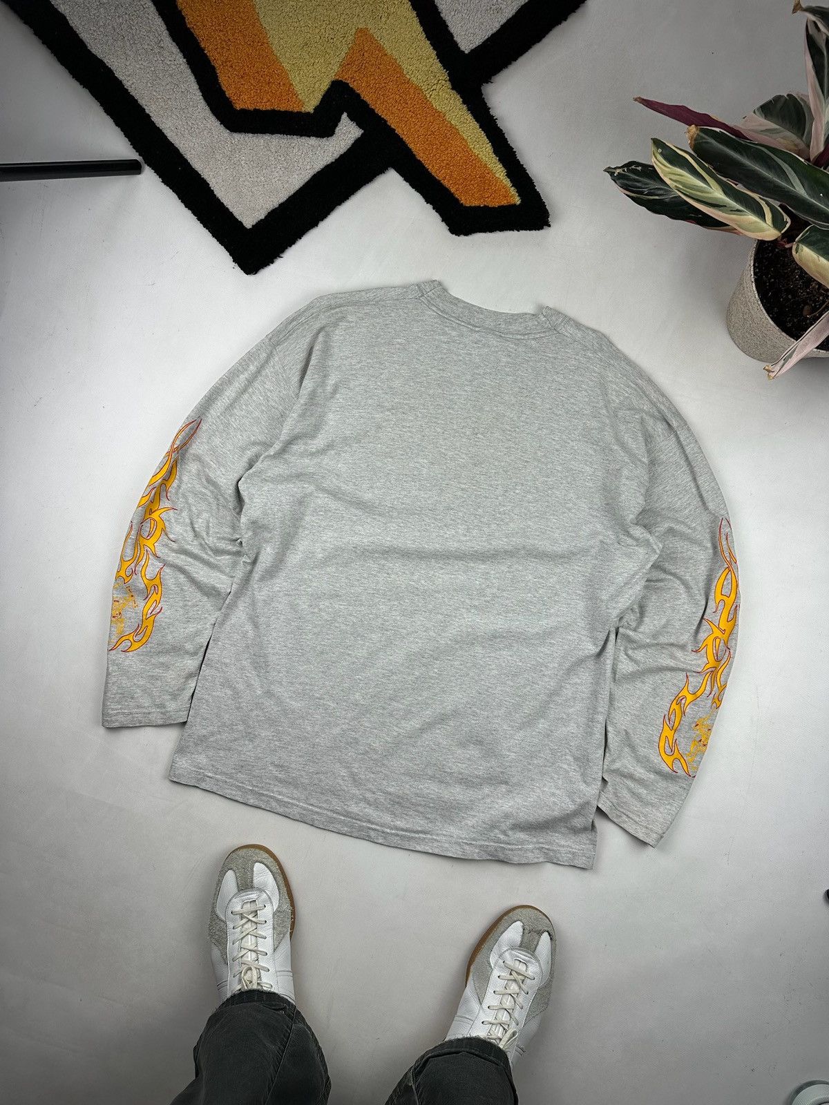Japanese Brand Japan Y2K 00s Harley Davidson Style Tribal Long Sleeve flame Size US L / EU 52-54 / 3 - 11 Thumbnail