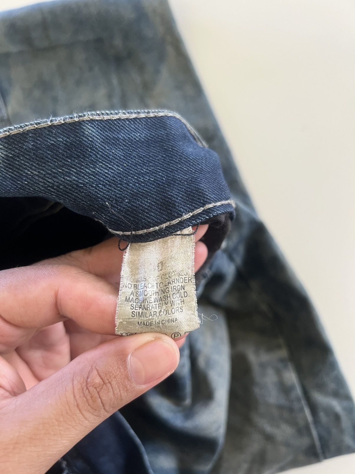 Japanese Brand Vintage Invisible Distress Denim Jeans Size 32" Size US 32 / EU 48 - 10 Thumbnail