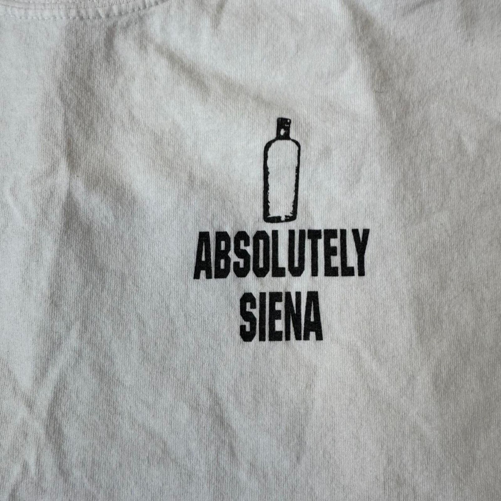 Vintage VIntage y2k Absolutely Siena College Vodka white t-shirt Size US XL / EU 56 / 4 - 2 Thumbnail