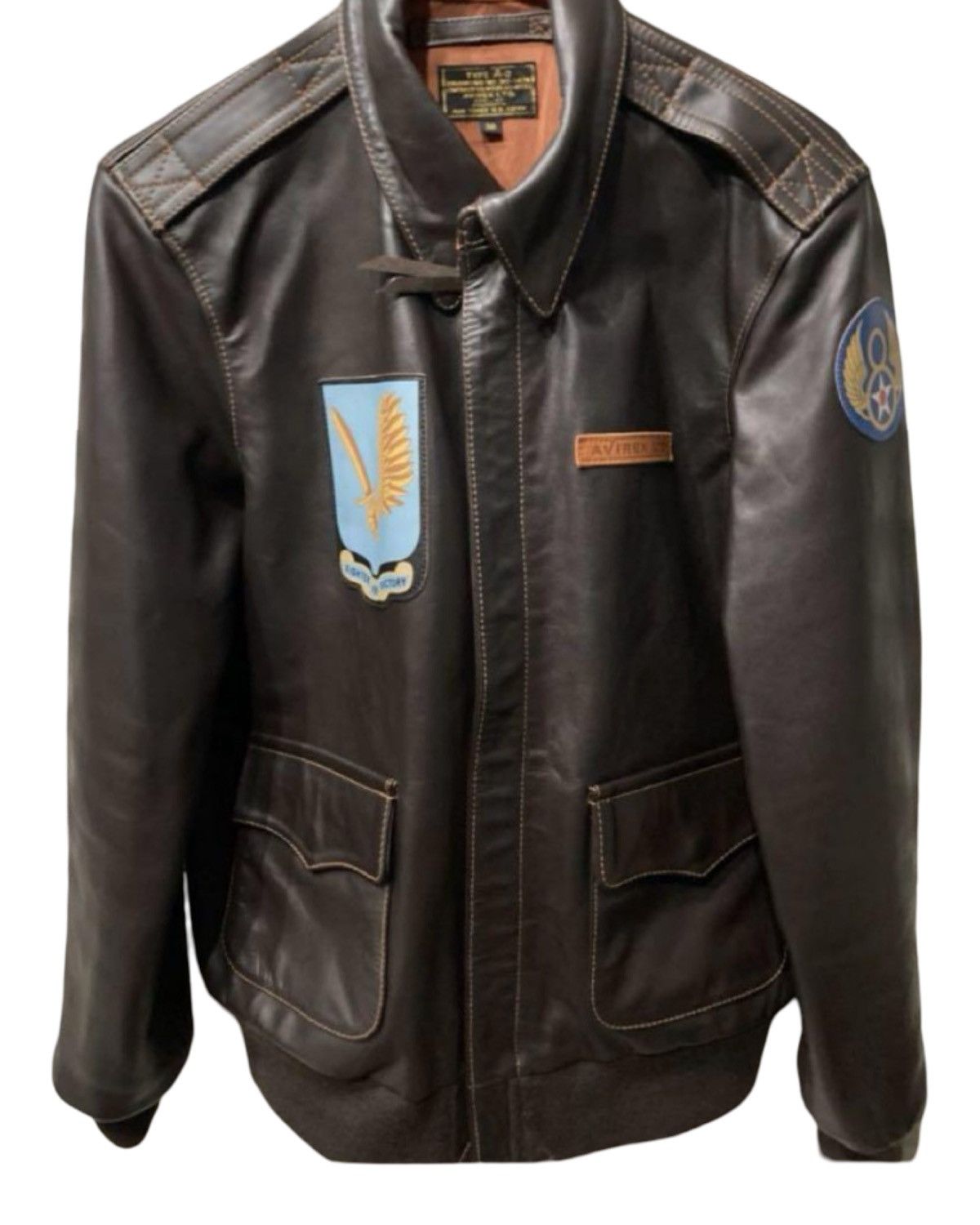 🔥RARE🔥 AVIREX 🇺🇸 “A-2” Leather Bomber Jacket