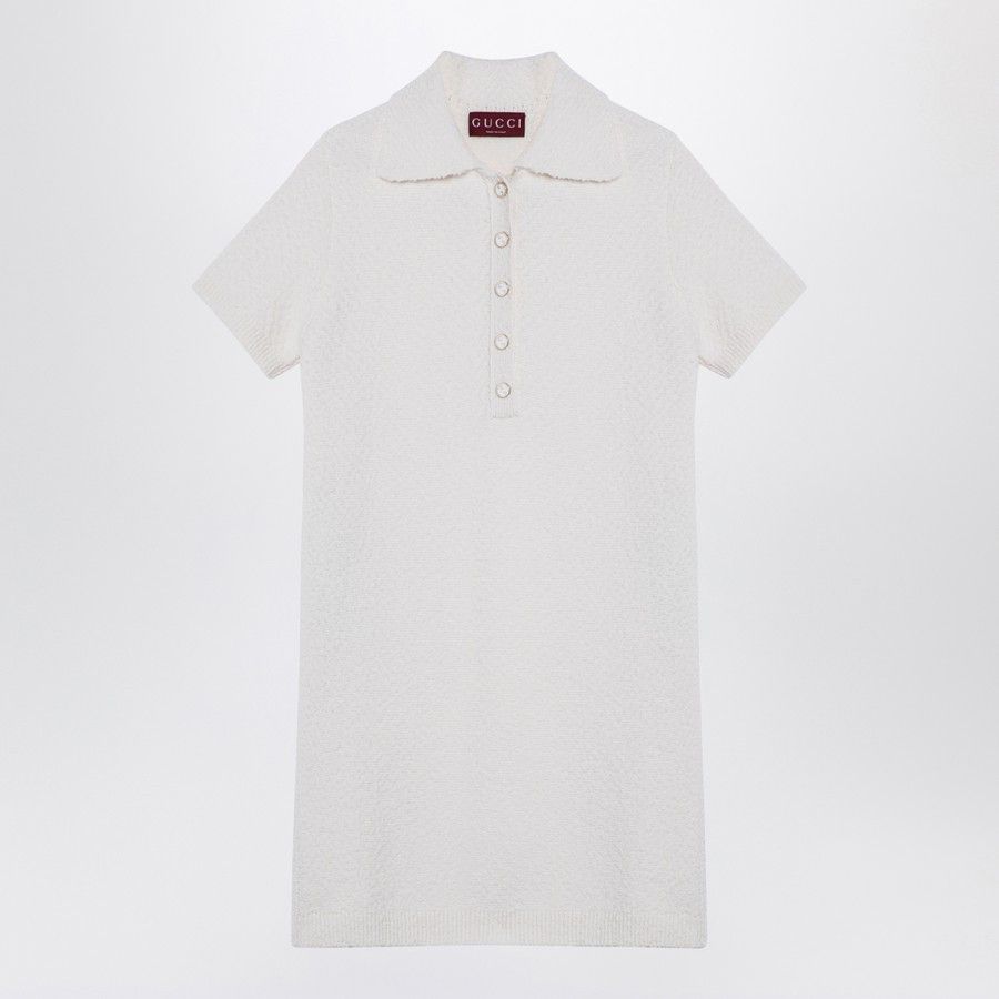 Gucci o1d2blof0824 Wool Mini Dress in Ivory Size XS / US 0-2 / IT 36-38 - 1 Thumbnail