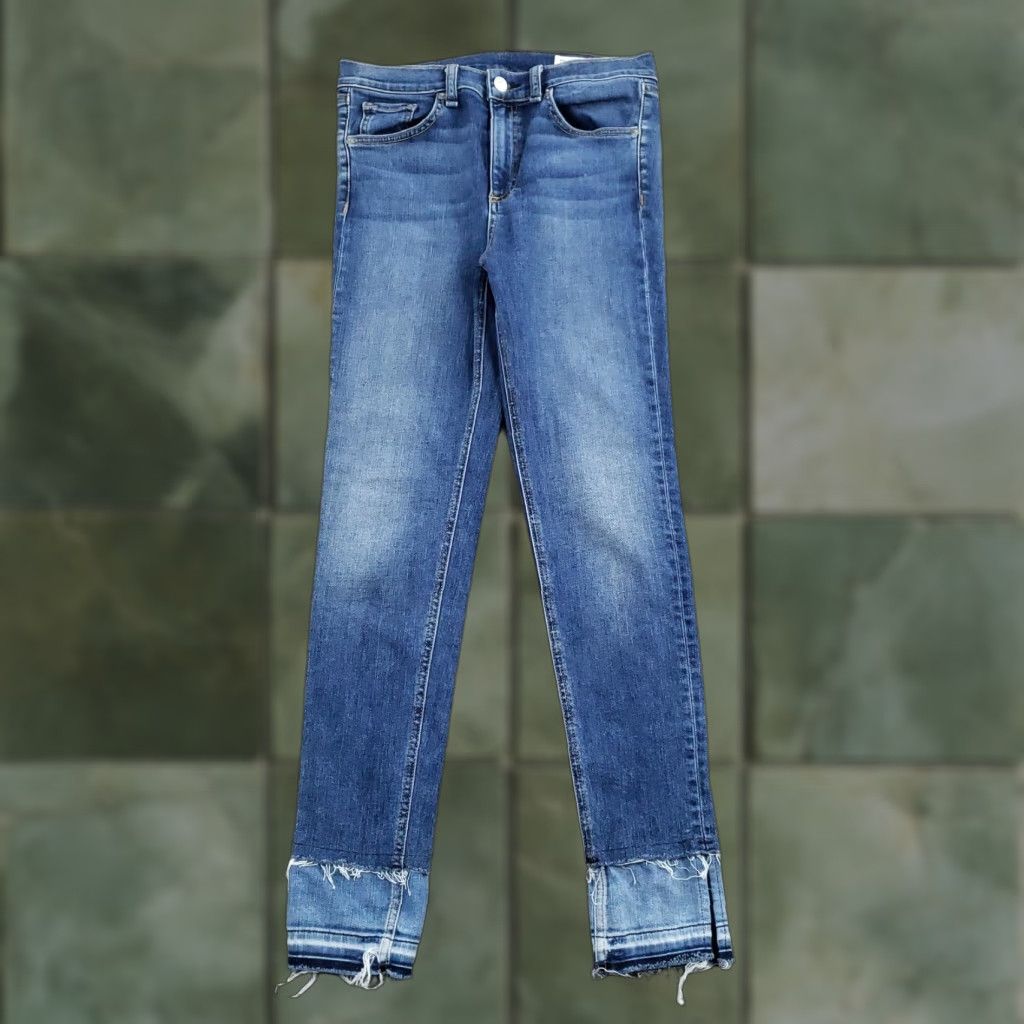 Rag & Bone Rag & Bone Jeans 27 In Blue 10 Inch Ankle Skinny Womens Regular Size 27 Denim Cotton Polyurethane Stretch Distressed Pockets Zip Fly Release Hem Size 27" / US 4 / IT 40 - 1 Thumbnail