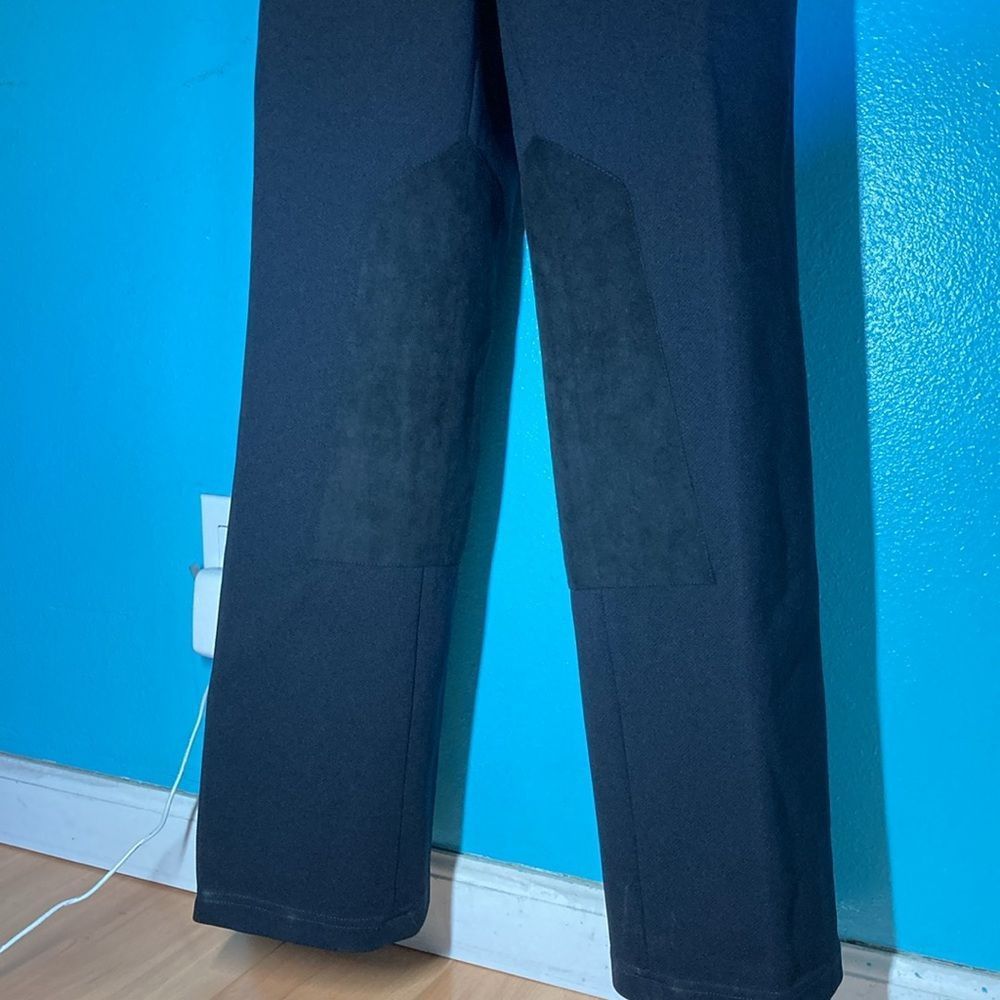 St. John St. John Sport Womens Size 10 Black Straight Leg Equestrian Patch Pants Size 32" / US 10 / IT 46 - 3 Thumbnail