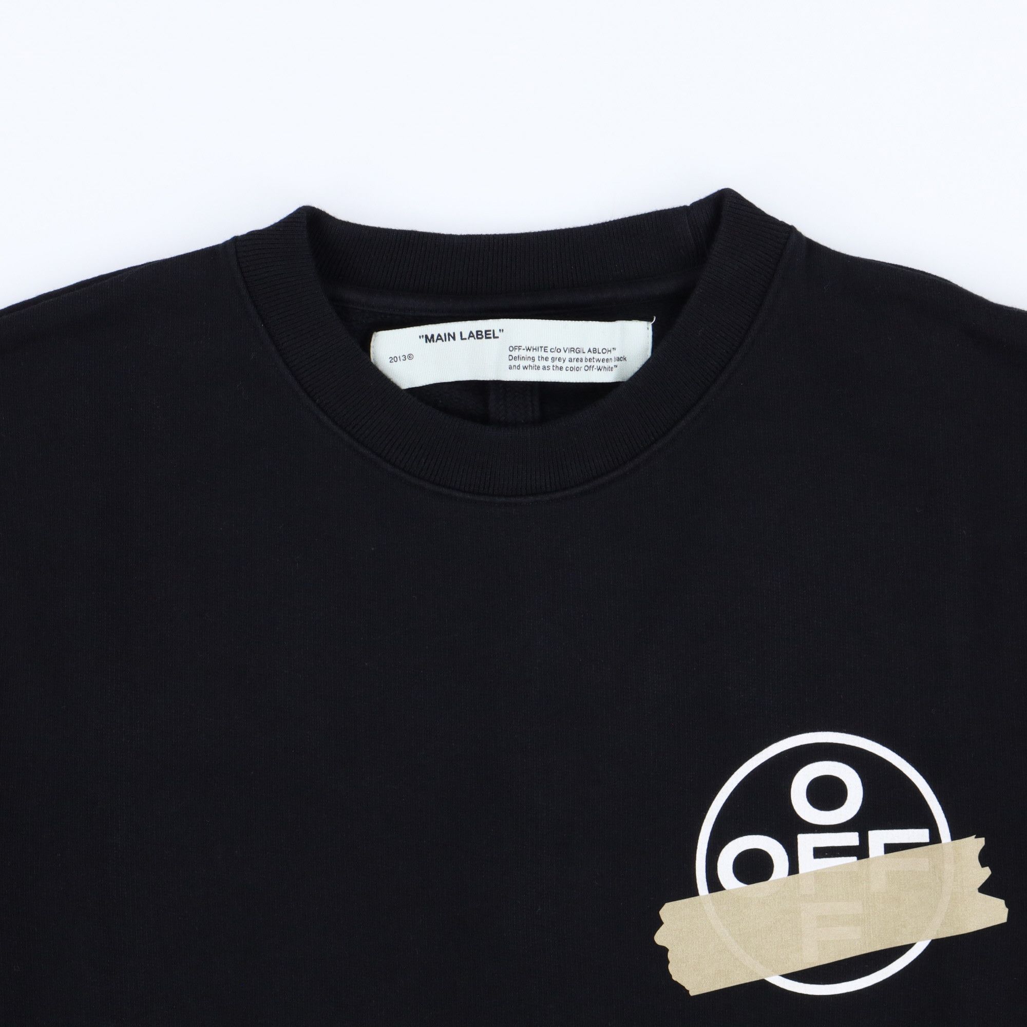 Off-White Black Tape Arrows Logo Sweatshirt Size L / US 10 / IT 46 - 7 Thumbnail