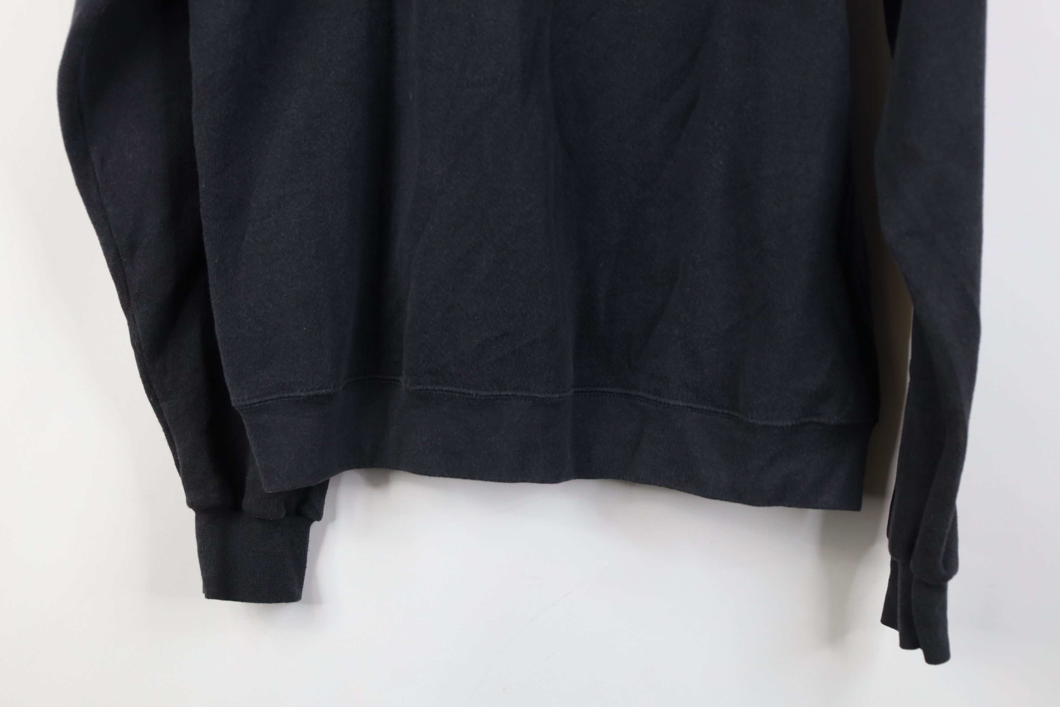Vintage Vintage 90s Streetwear Blank Crewneck Sweatshirt Black Size L / US 10 / IT 46 - 13 Thumbnail