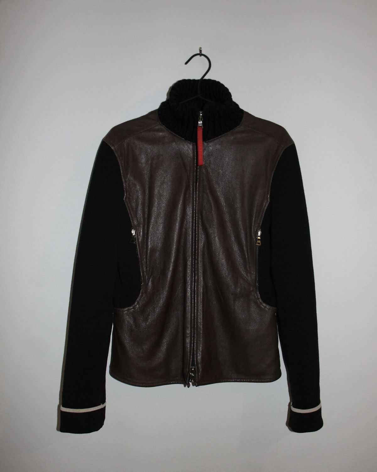 00's PRADA sport brown leather jacket Art.188010