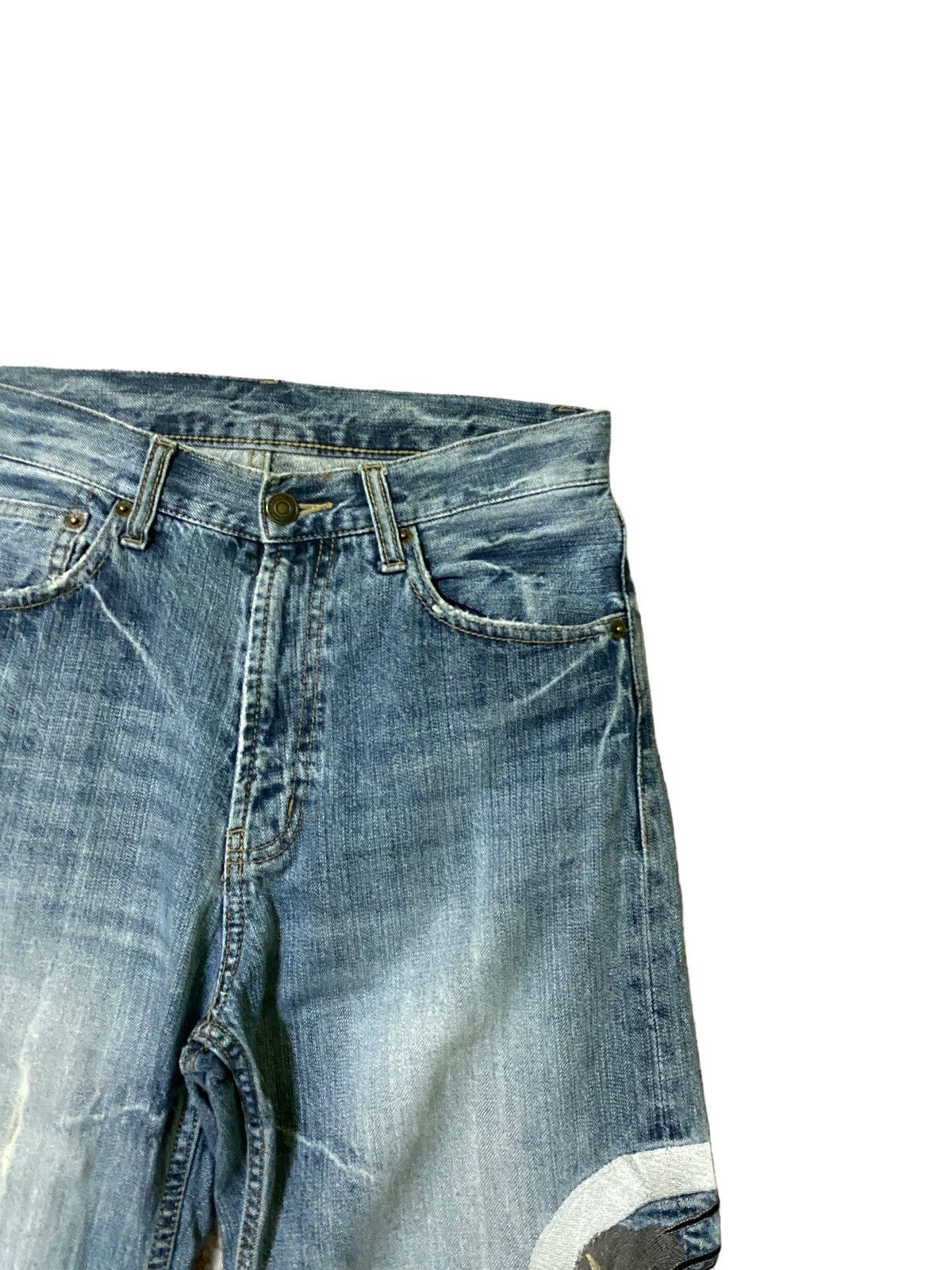 Japanese Brand × Vintage VINTAGE JAPAN DEVILS EMBROIDERED RARE DENIM JEANS Size US 27 - 5 Thumbnail