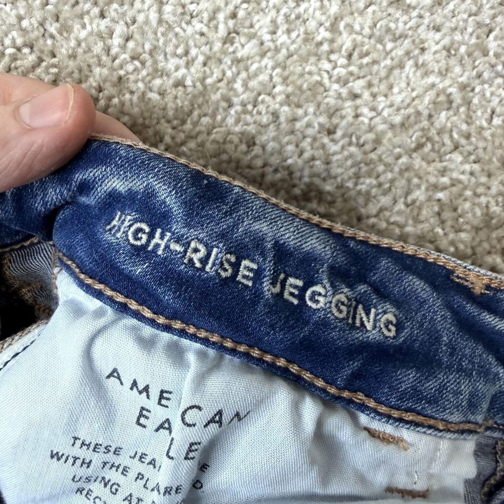 American Eagle Outfitters American Eagle Outfitters Womens 2 High Rise Jegging Jeans Med Wash Distressed Size 26" / US 2 / IT 38 - 5 Thumbnail