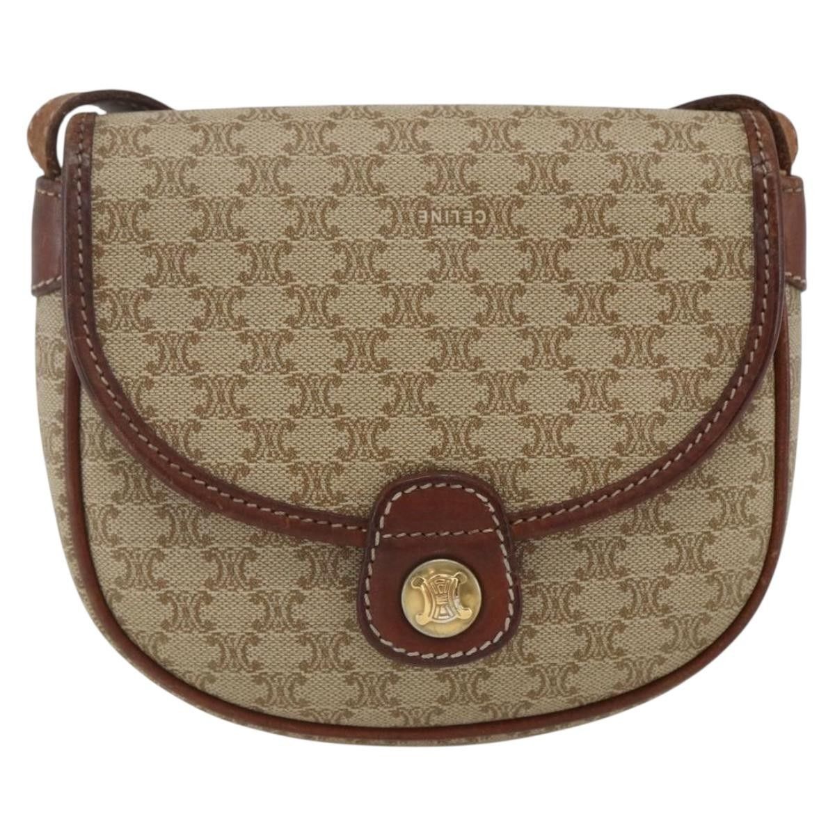 Celine Celine Vintage Macadam Shoulder Bag Canvas and Leather Size ONE SIZE - 1 Thumbnail