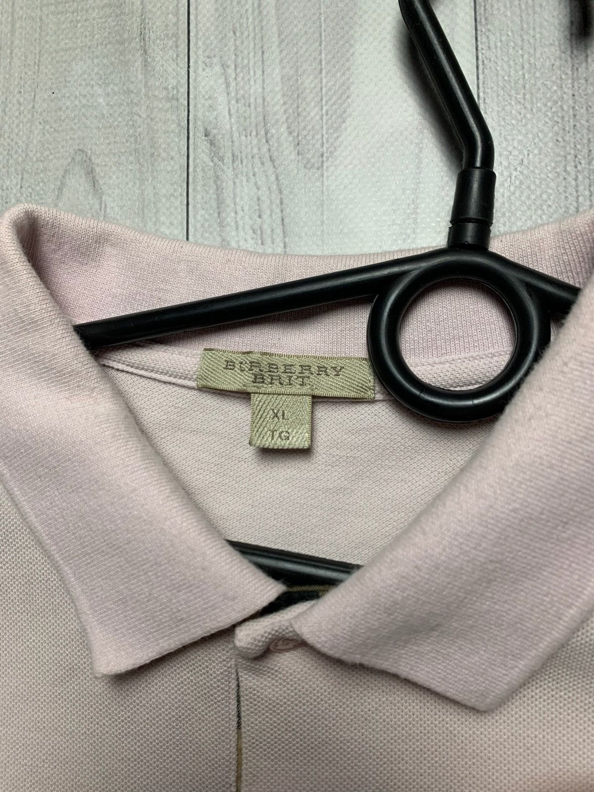 Burberry × Vintage Vintage Burberry polo pink size XL logo Size US XL / EU 56 / 4 - 3 Thumbnail
