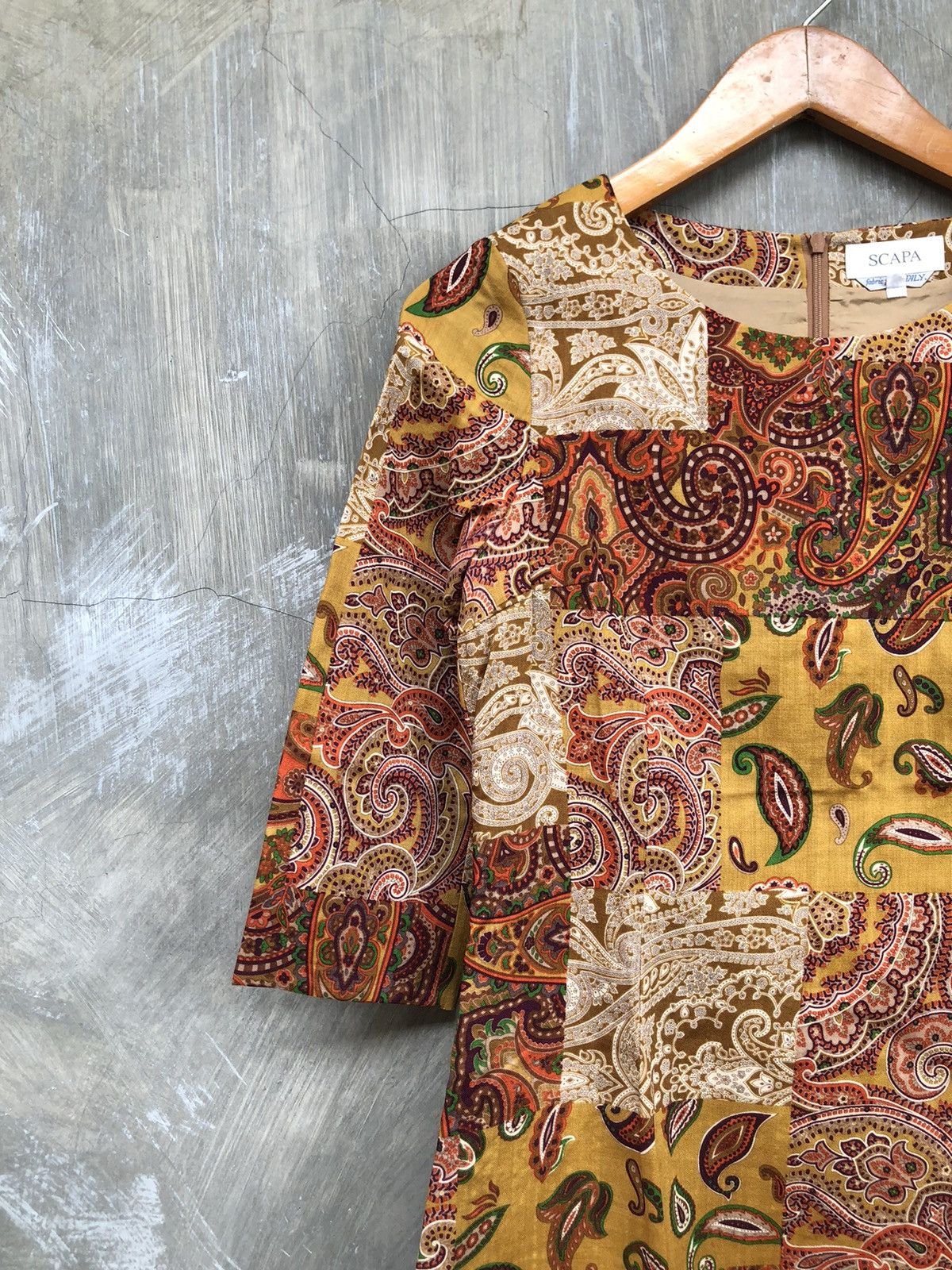 Scapa Sports Vintage Scapa Batik Pattern Women Midi Dress Size XS / US 0-2 / IT 36-38 - 5 Thumbnail