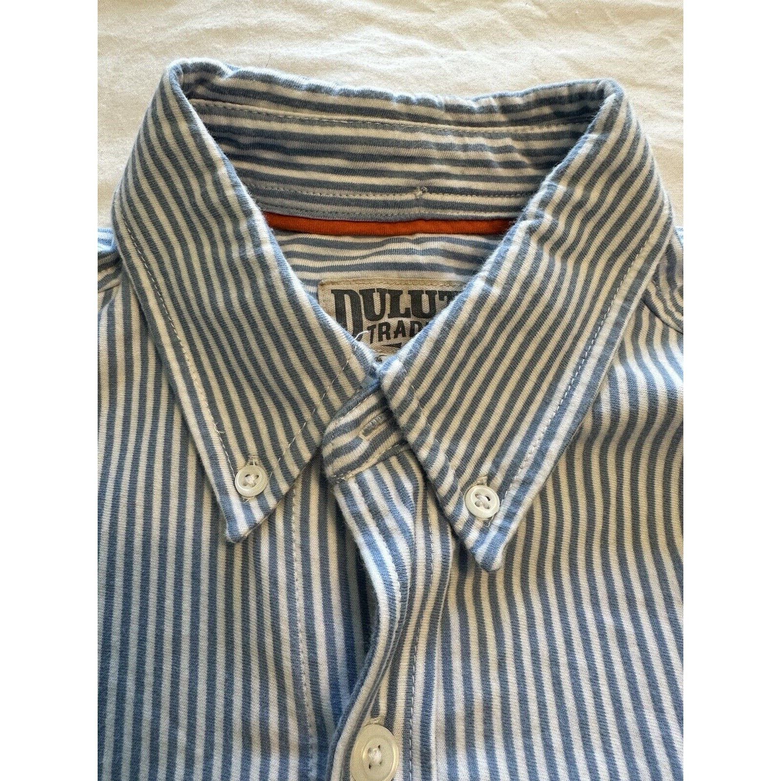 Duluth Trading Company Duluth Trading Button Flannel Shirt Blue/white Stripe Small Size US S / EU 44-46 / 1 - 4 Thumbnail