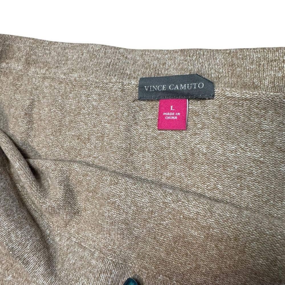 Vince Camuto NWT New Vince Camuto Beige Whipstitched Knit Skirt Size L Size 36" / US 14 / IT 50 - 5 Thumbnail