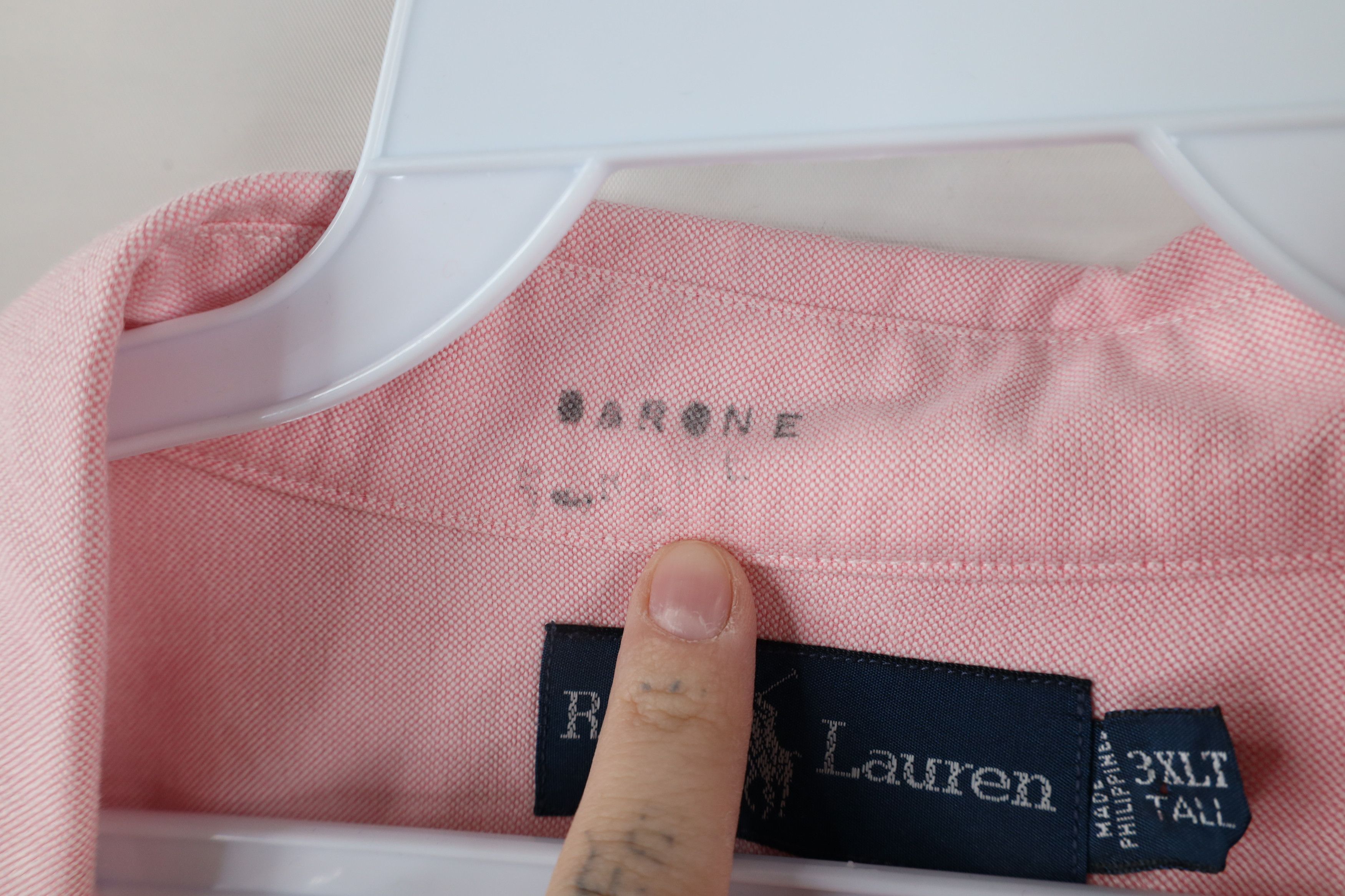 Ralph Lauren × Vintage Vintage 90s Ralph Lauren Oxford Button Down Shirt Pink Size US XXL / EU 58 / 5 - 6 Thumbnail