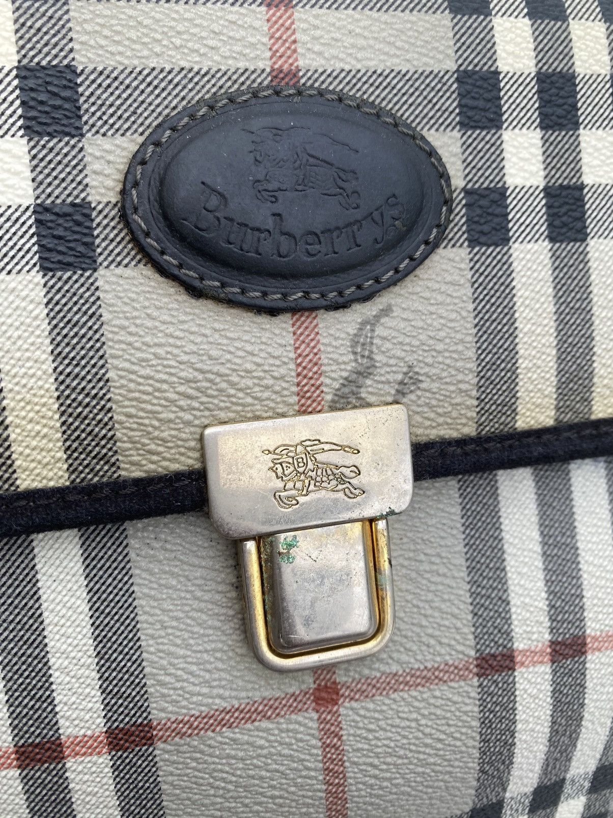 Burberry Rare Vintage 90s Burberry Nova Check Hand Bag Size ONE SIZE - 17 Thumbnail