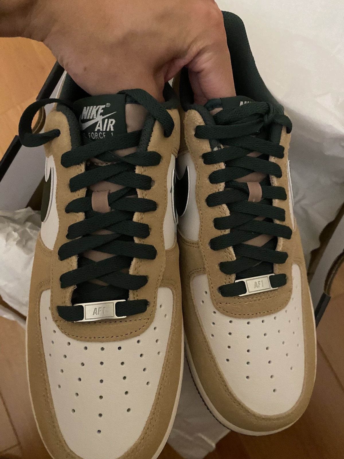 Nike Nike Air Force 1 07 LV8 Rattan Phantom Fir Size US 13 / EU 46 - 5 Thumbnail