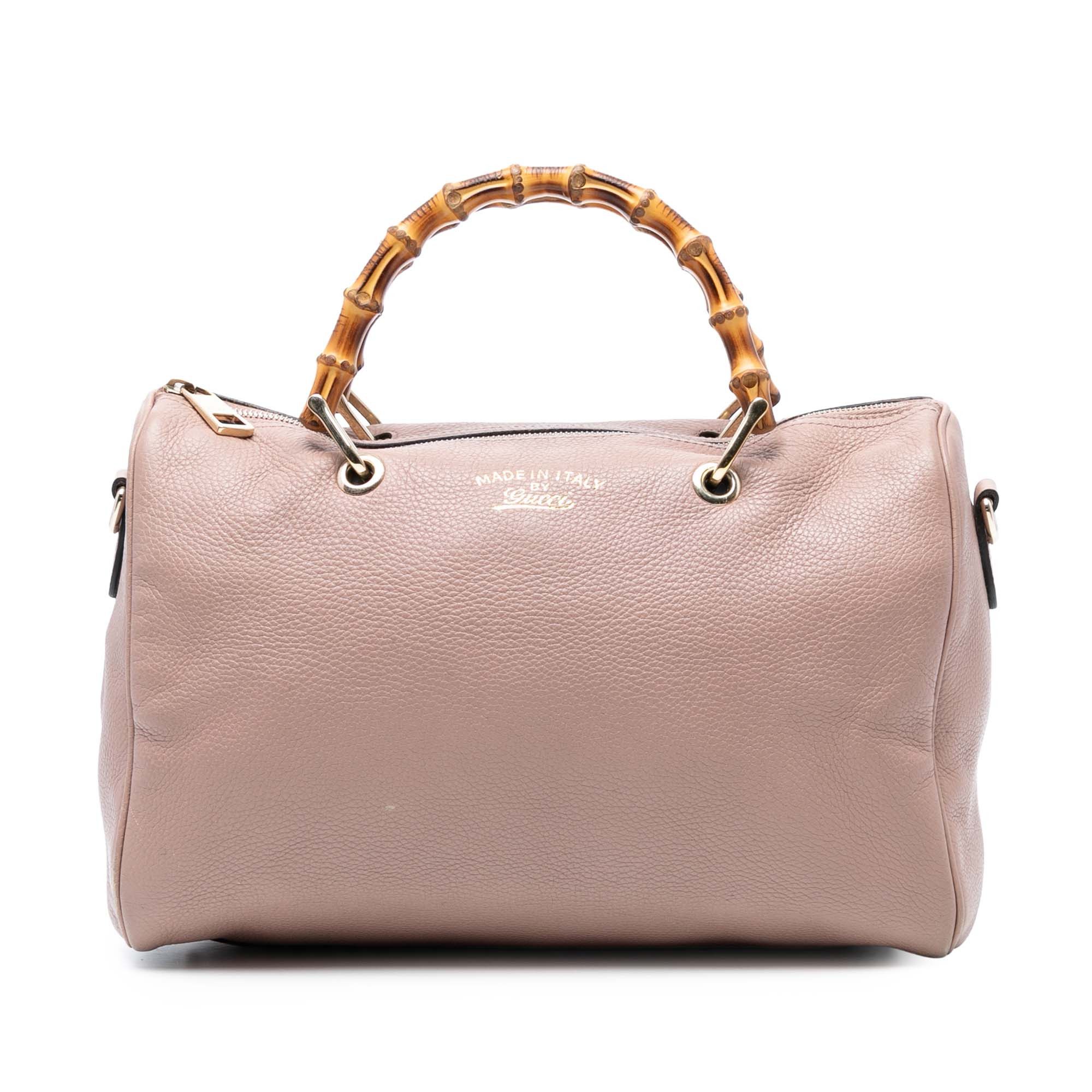 Gucci Medium Calfskin Bamboo Shopper Boston Bag Size ONE SIZE - 1 Thumbnail