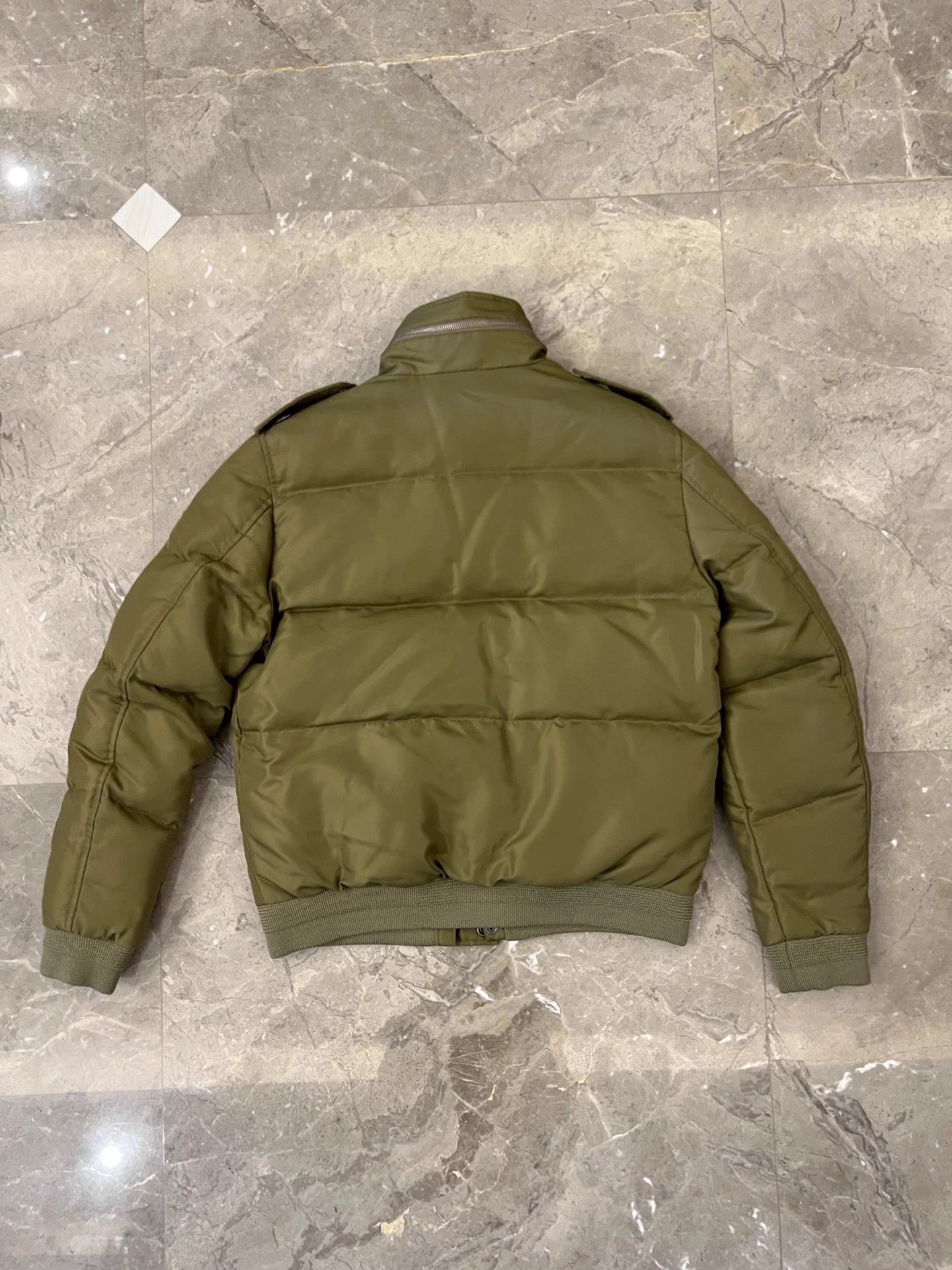 Saint Laurent Paris Saint Laurent SLP Green Epaulette Zipper Down Jacket 50 Size US M / EU 48-50 / 2 - 2 Thumbnail