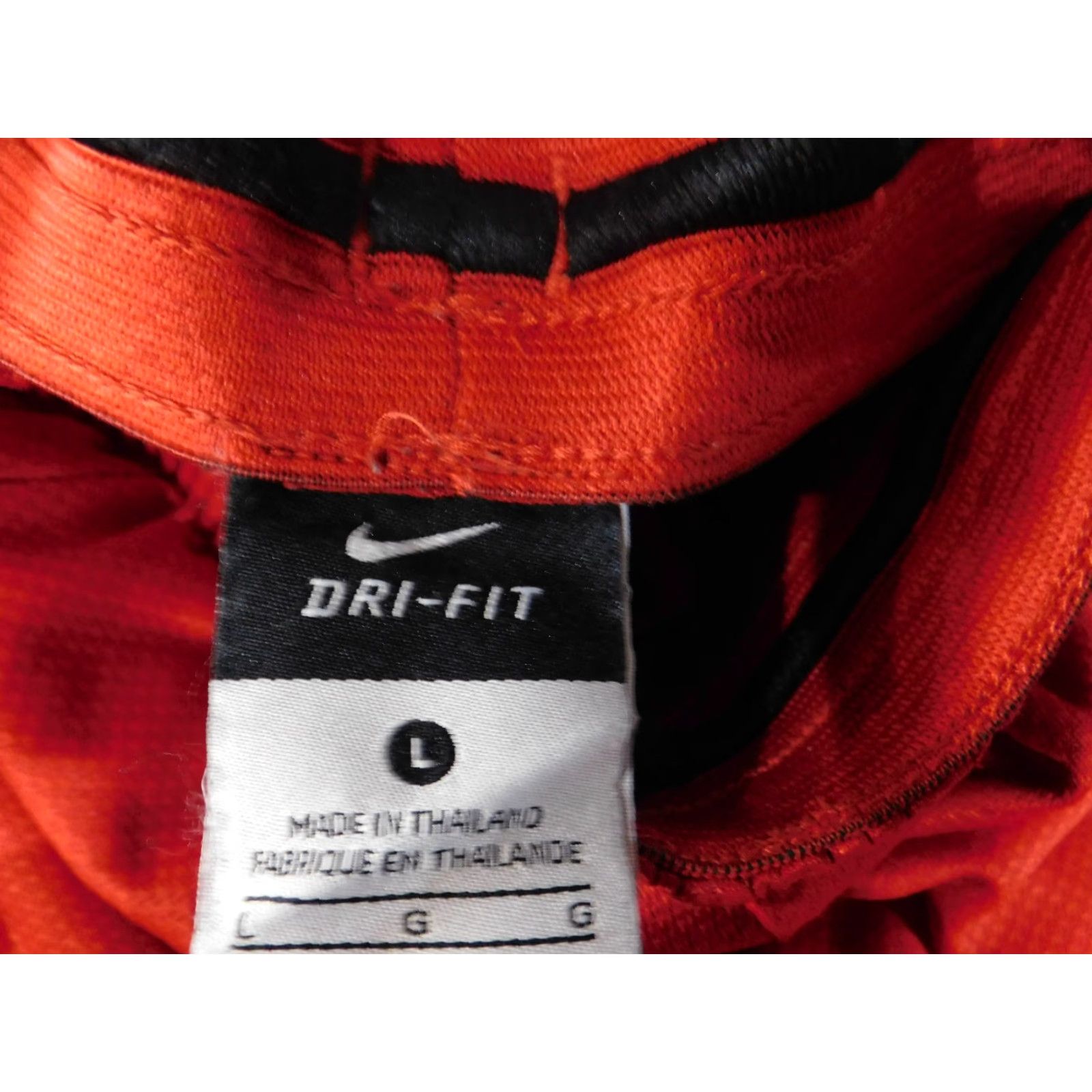 Nike Nike Dri-FIT Shorts Mens L red Athletic Basketball Pockets Drawstring Elastic Waist Quick Dry Moisture Wicking Inseam 10 in Regular Size US 33 - 5 Thumbnail