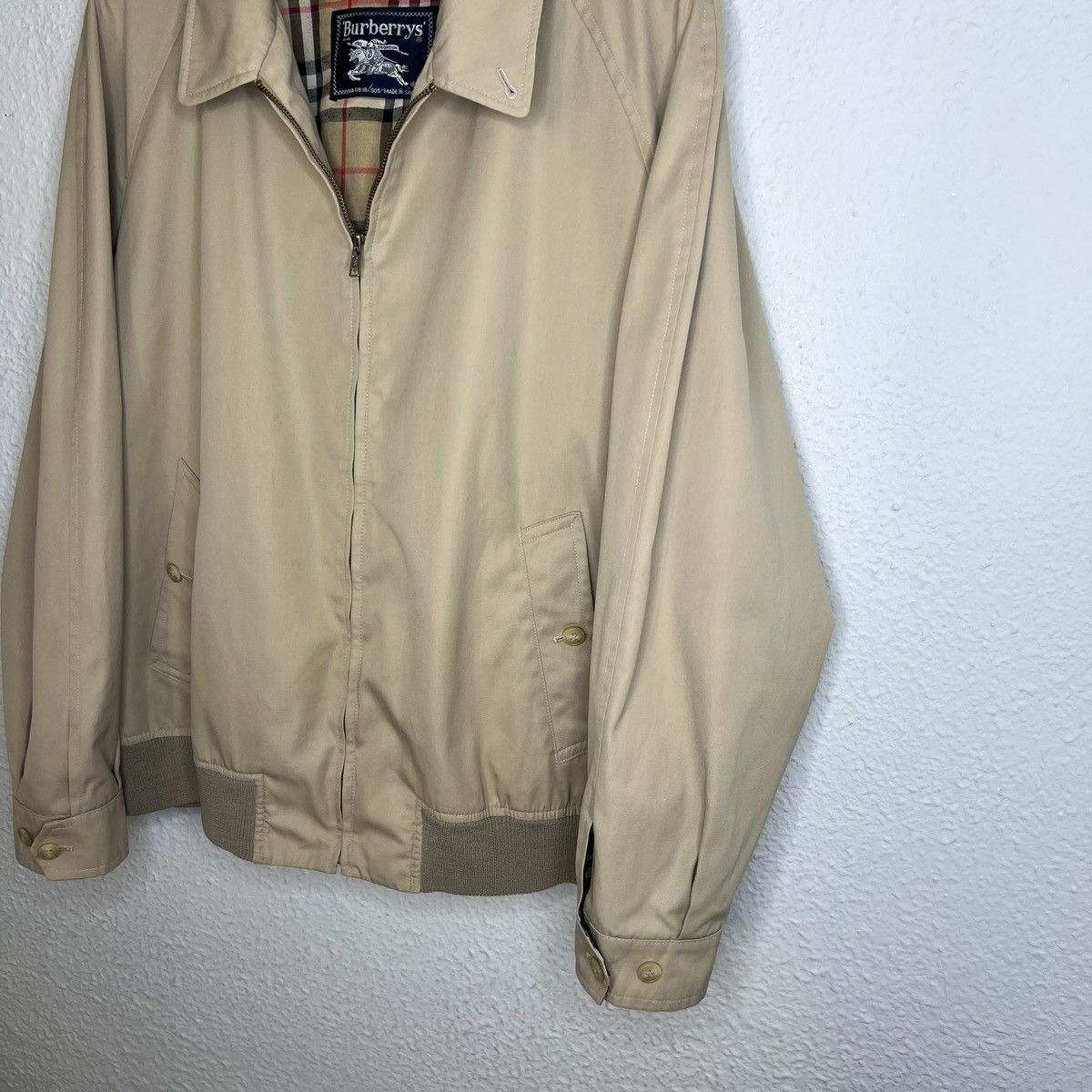 Burberry × Designer × Vintage Vintage 90s Burberry Bomber Nova Check Beige Jacket Size US M / EU 48-50 / 2 - 4 Thumbnail