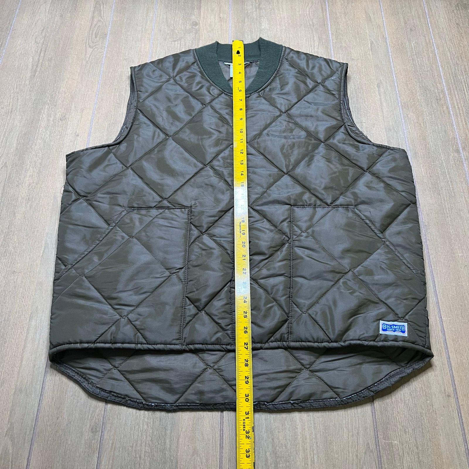 Vintage Vintage 90s Big Smith Vest Men XL Black Quilted Full Zip Size US XL / EU 56 / 4 - 7 Thumbnail
