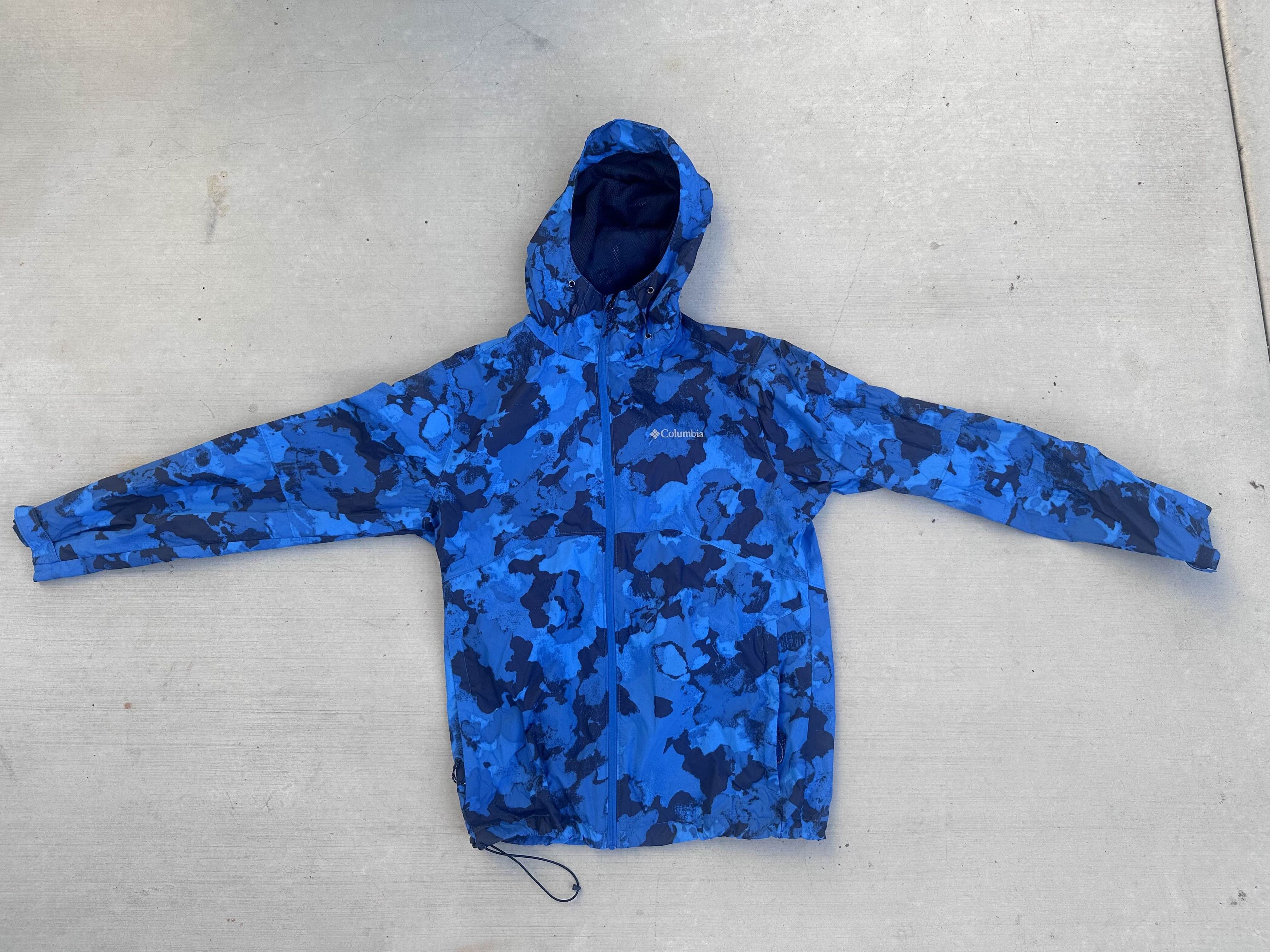 Columbia 🧥 Columbia Blue Camo Packable Windbreaker Jacket Size US M / EU 48-50 / 2 - 1 Thumbnail