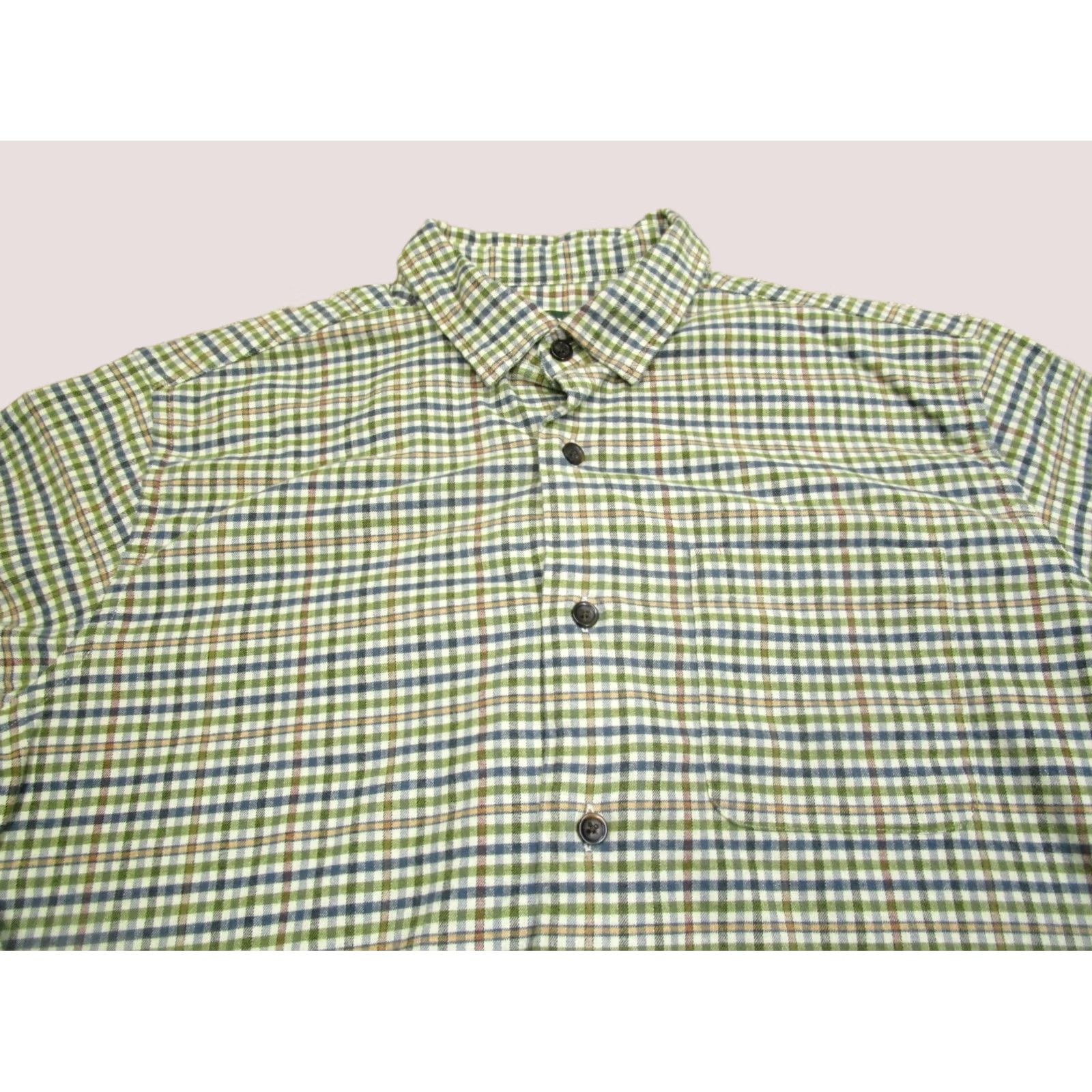 Orvis Orvis Men Large Green Gingham Check Flannel Wool Blend Long Sleeve Button Down Shirt Size US L / EU 52-54 / 3 - 1 Thumbnail