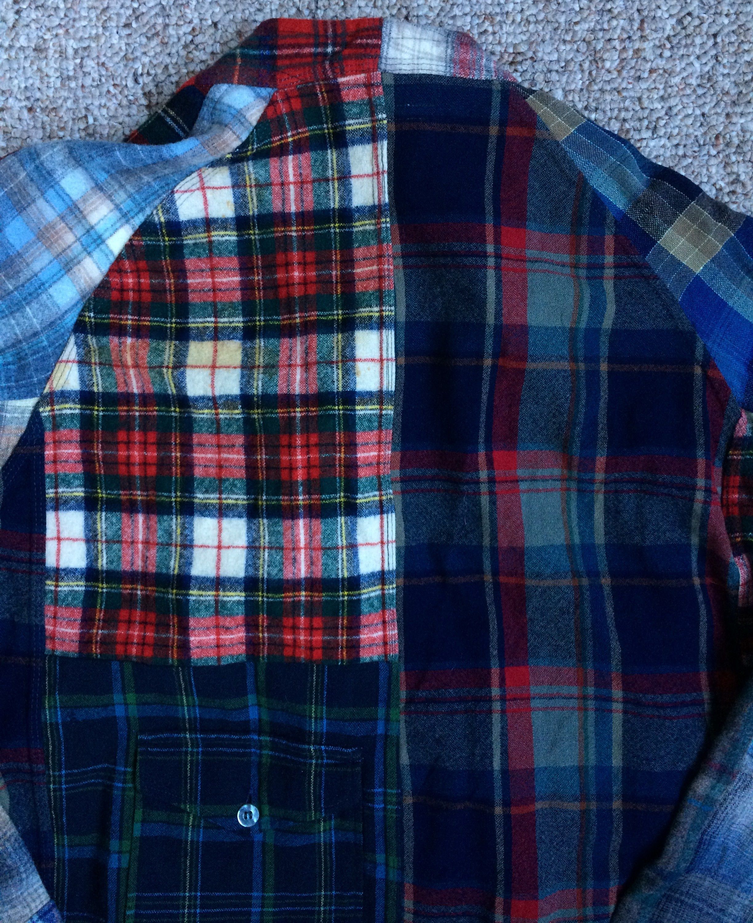 Needles Rebuild by Needles Patchwork Plaid Wool Coat Jacket Size US M / EU 48-50 / 2 - 7 Thumbnail