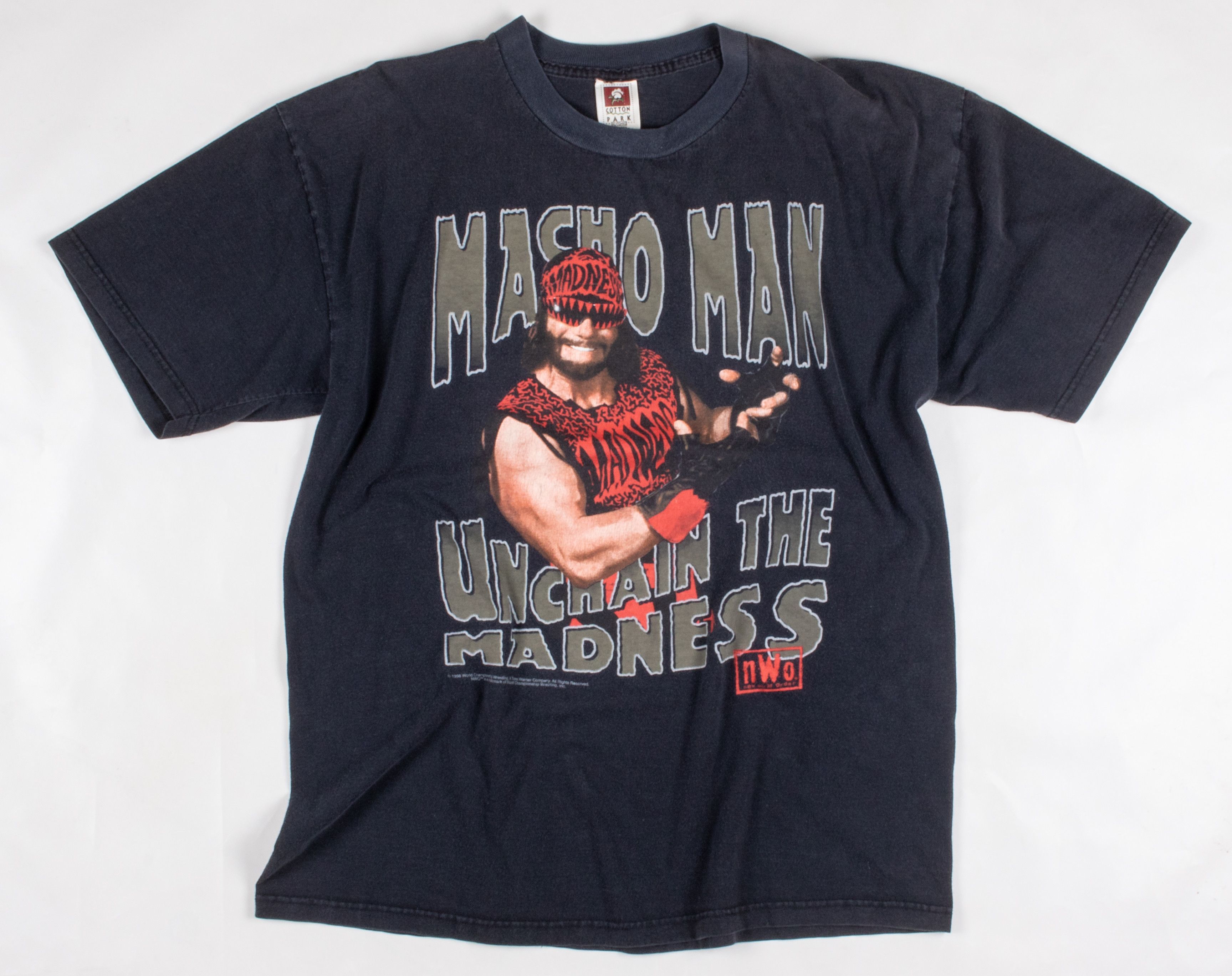 image of Vintage 1990S Randy Macho Man Savage Nwo "unleash The Madness" in Black, Men's (Size XL)