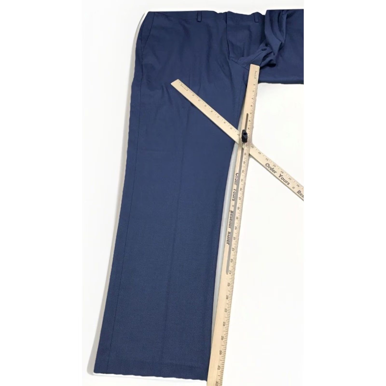 Haggar Haggar Dress Pants Blue 40x32 Luxury Stretch Flex Waistband Straight Fit Men Size US 40 / EU 56 - 4 Thumbnail