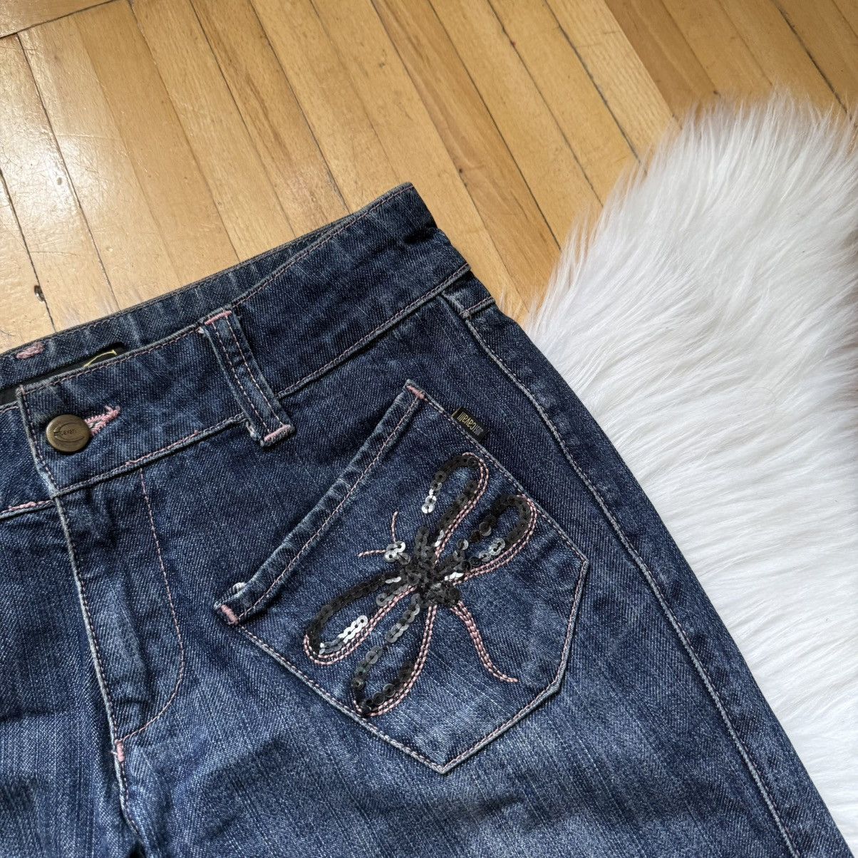 Just Cavalli 📌 Vintage Just Cavalli 00s Flared Bootcut Y2K Jeans Size 29" - 3 Thumbnail