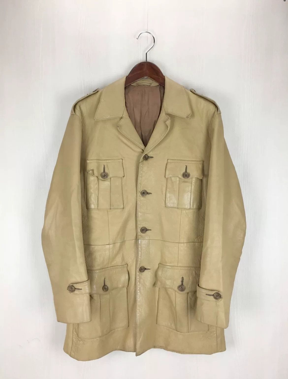 Vintage 70s 80s Vintage Leather Hunting Jacket Size US M / EU 48-50 / 2 - 1 Thumbnail