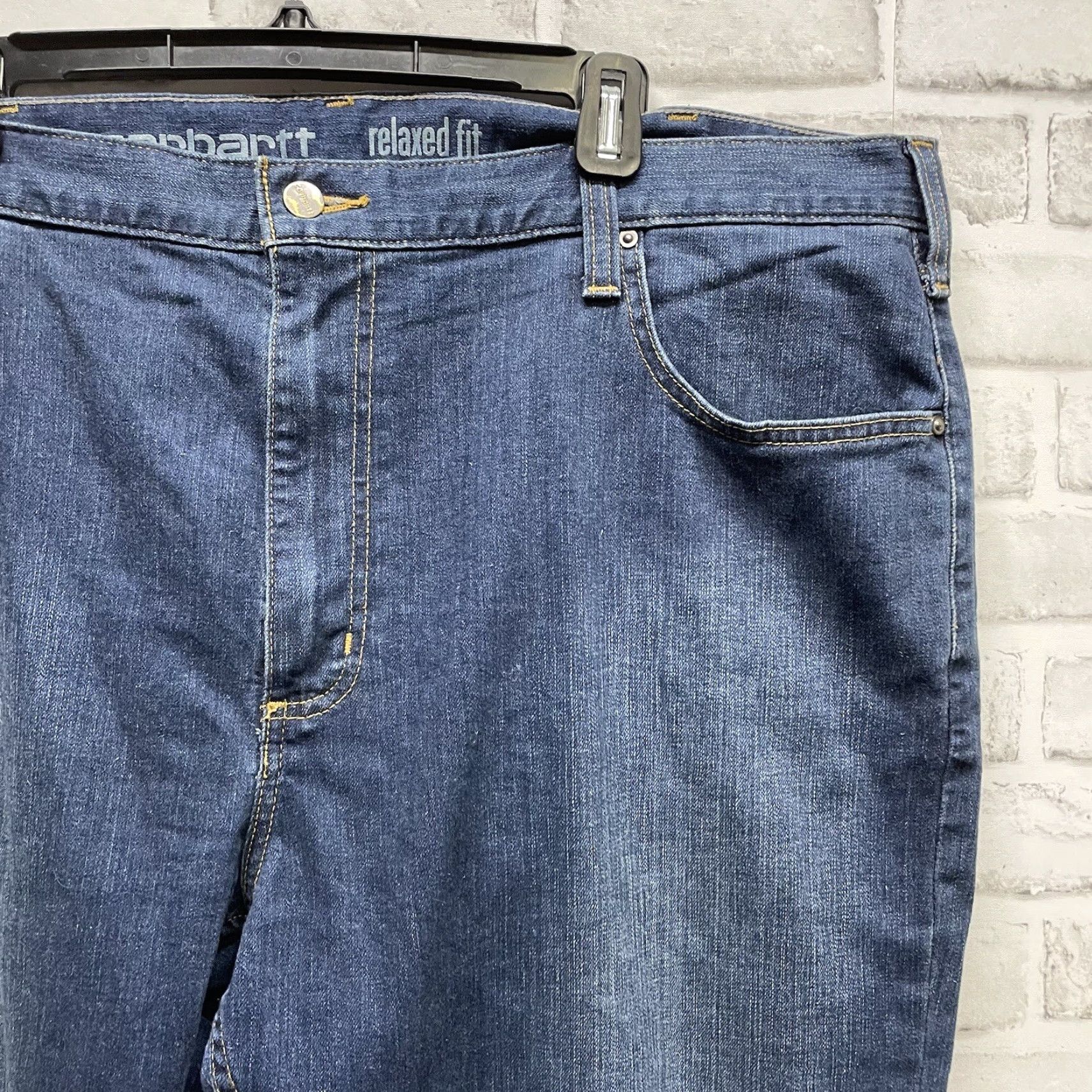 Carhartt Carhartt Jeans Mens Size 42x32 Blue 100% Cotton Relaxed Fit Straight Leg Size US 42 / EU 58 - 2 Thumbnail