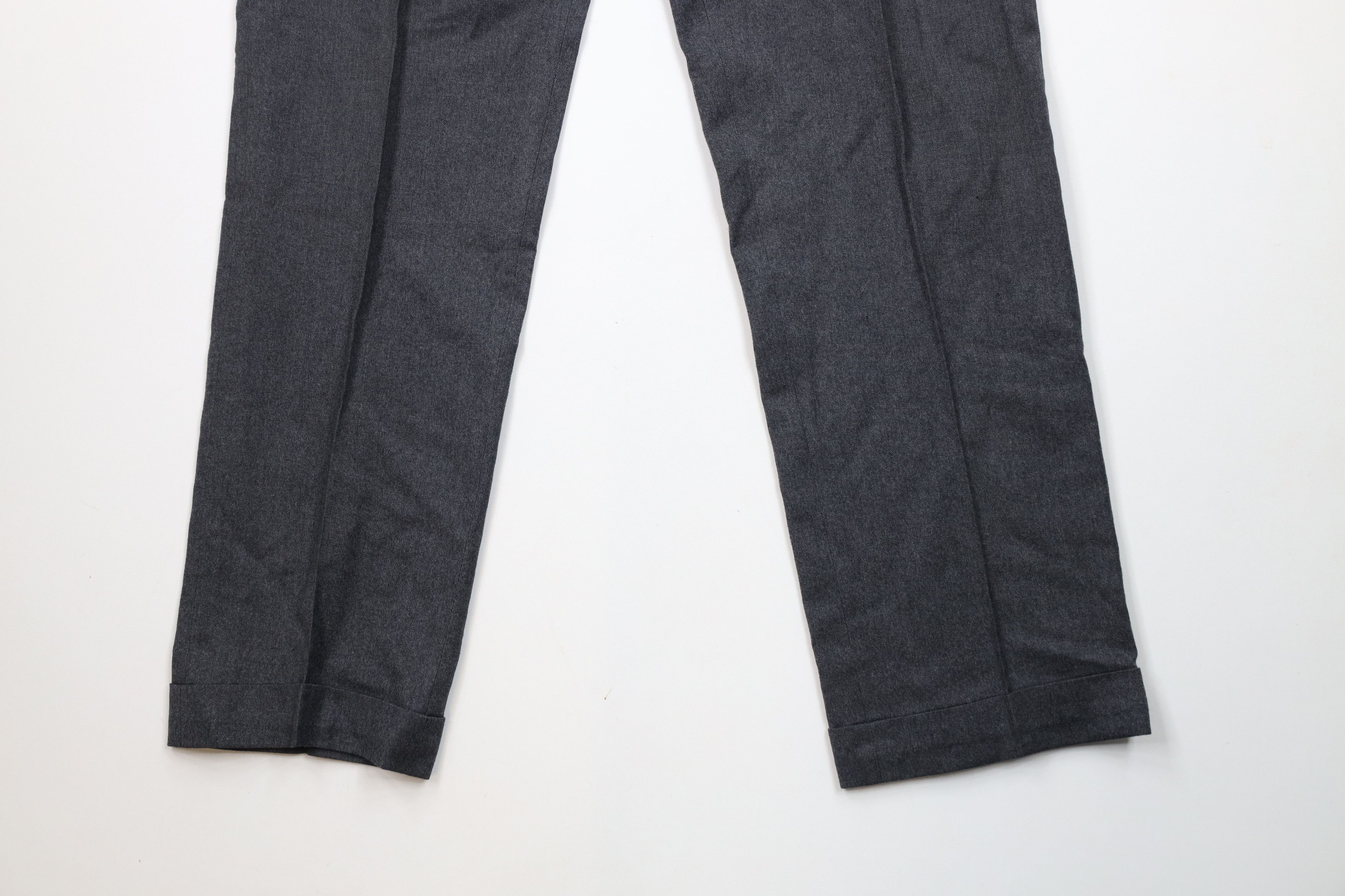 Vintage Vintage 50s 60s Streetwear Wool Cuffed Chino Pants Gray USA Size US 36 / EU 52 - 4 Thumbnail