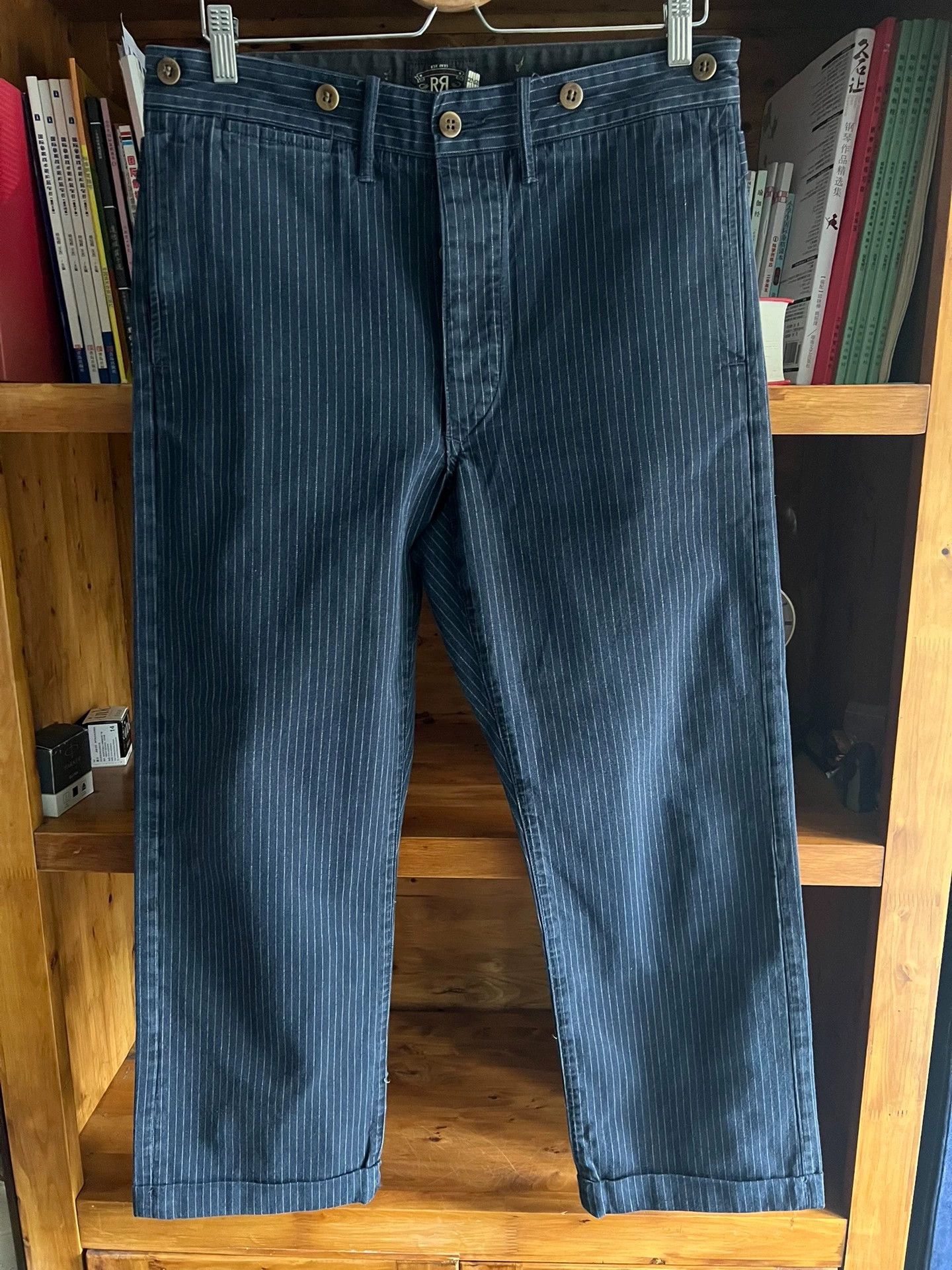 RRL Ralph Lauren RRL Double RL Railroad Stripe Paris & Belt Buckle Cuffed 32 Size US 32 / EU 48 - 1 Thumbnail