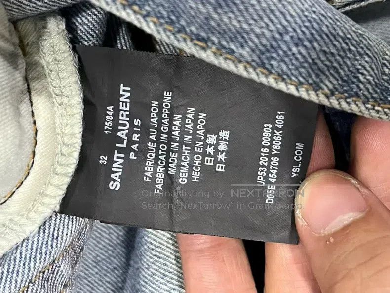 Saint Laurent Paris Saint Laurent Paris Blue Destroyed Denim Jeans Size US 32 / EU 48 - 8 Thumbnail
