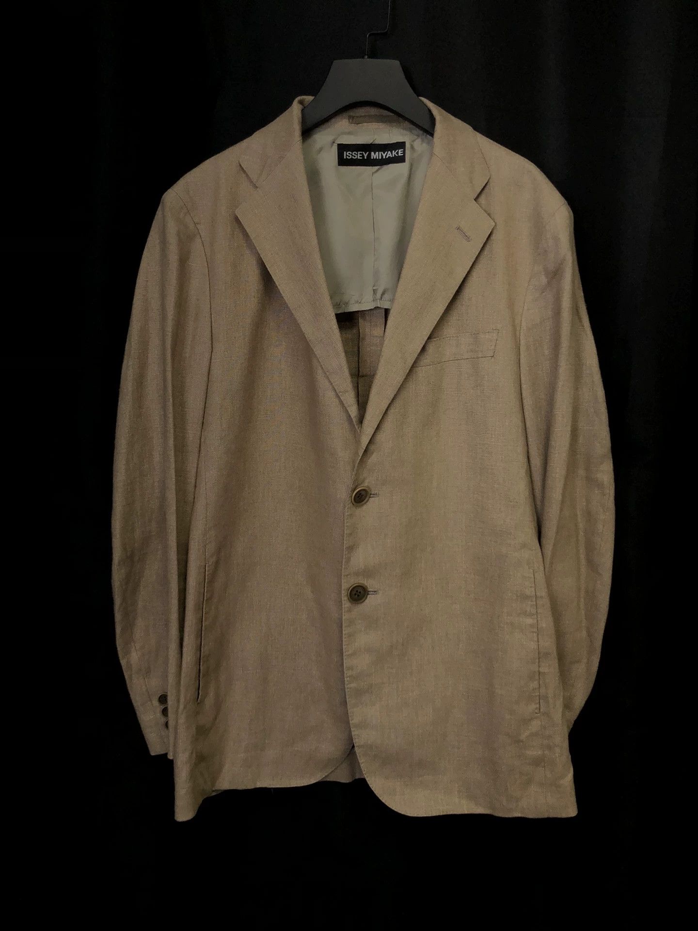 Issey Miyake issey miyake 80s linen jacket in beige Size US L / EU 52-54 / 3 - 1 Thumbnail