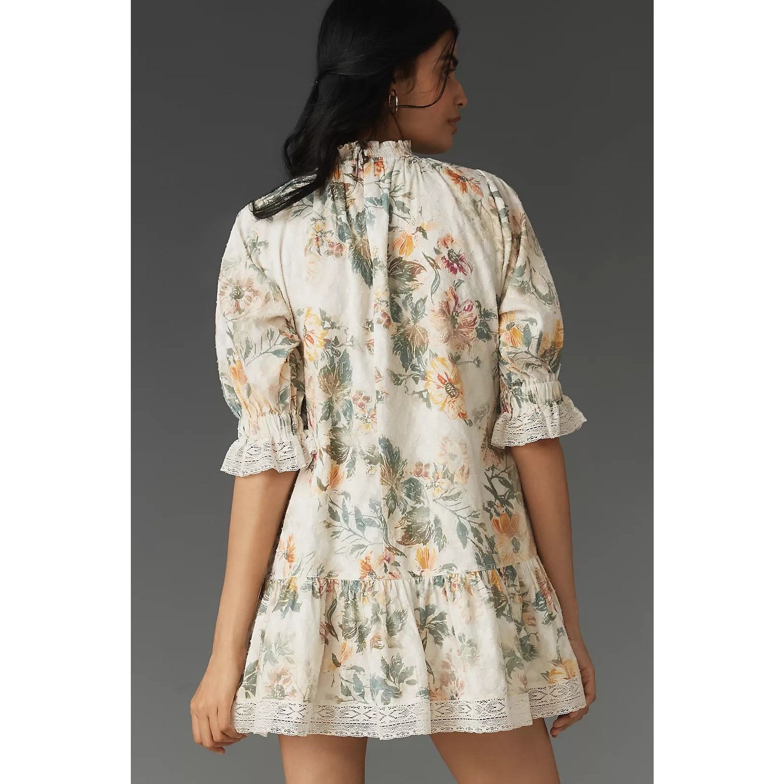 Anthropologie NWT Pilcro Short-Sleeve Mock-Neck Ruffle Mini Dress $168 XL Size XL / US 12-14 / IT 48-50 - 2 Thumbnail