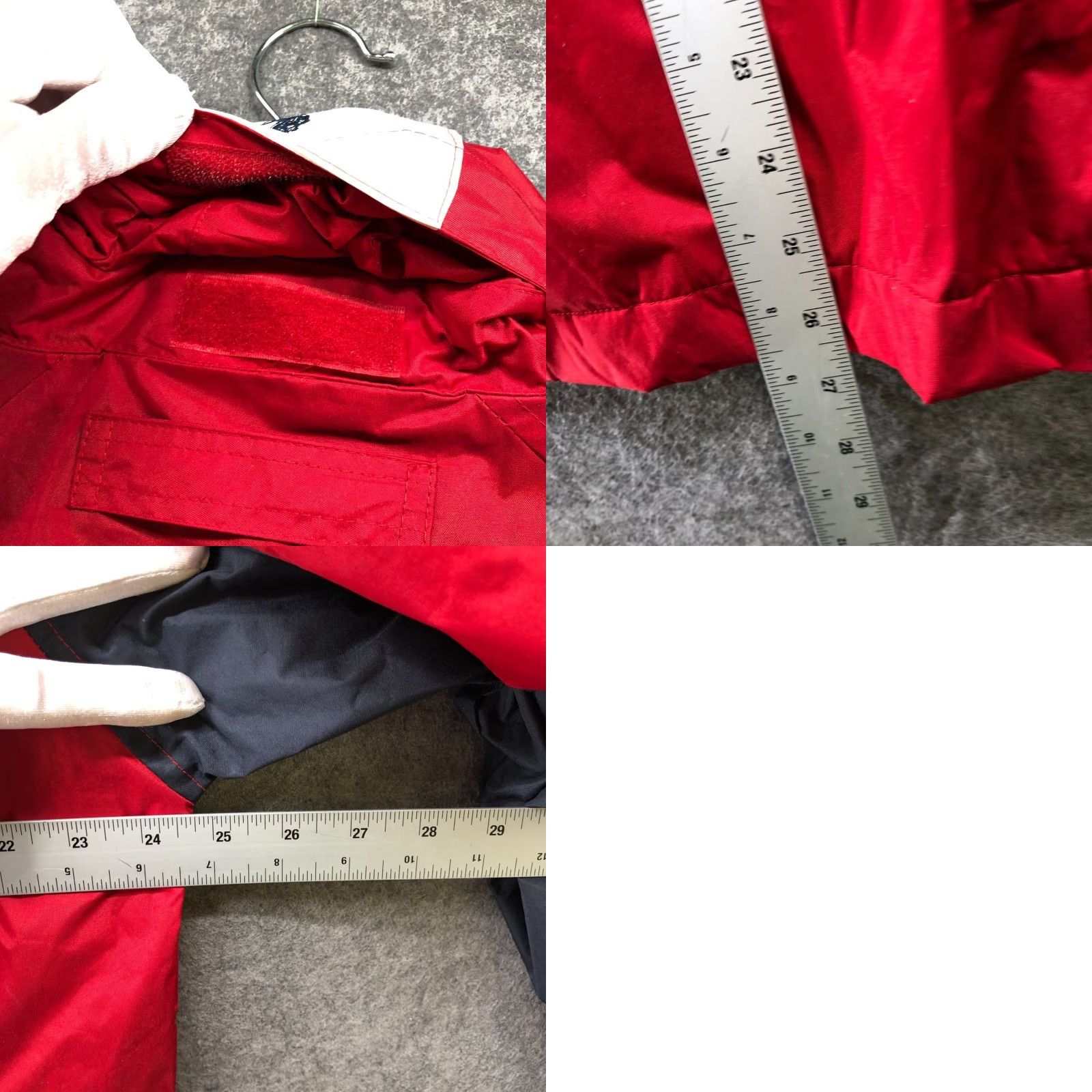 Vintage US Polo Assn Windbreaker Jacket Mens M Red Navy Hidden Hood Zip Fleece Lined Size US M / EU 48-50 / 2 - 9 Thumbnail