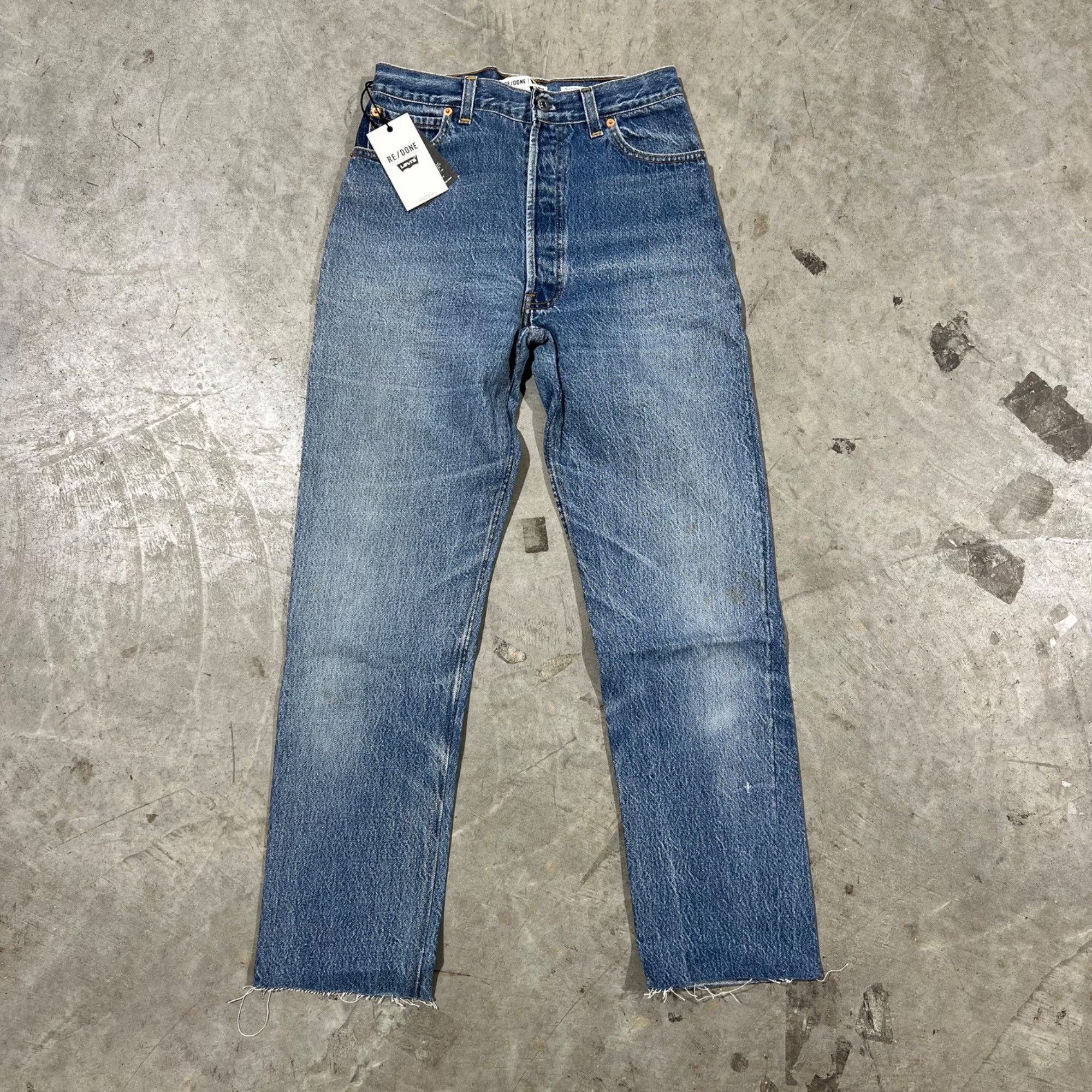 RE/DONE $499 NWT RE/DONE x LEVI'S HIGH RISE STOVE PIPE JEANS SZ 25 Size 25" / US 0 / IT 36 - 3 Thumbnail
