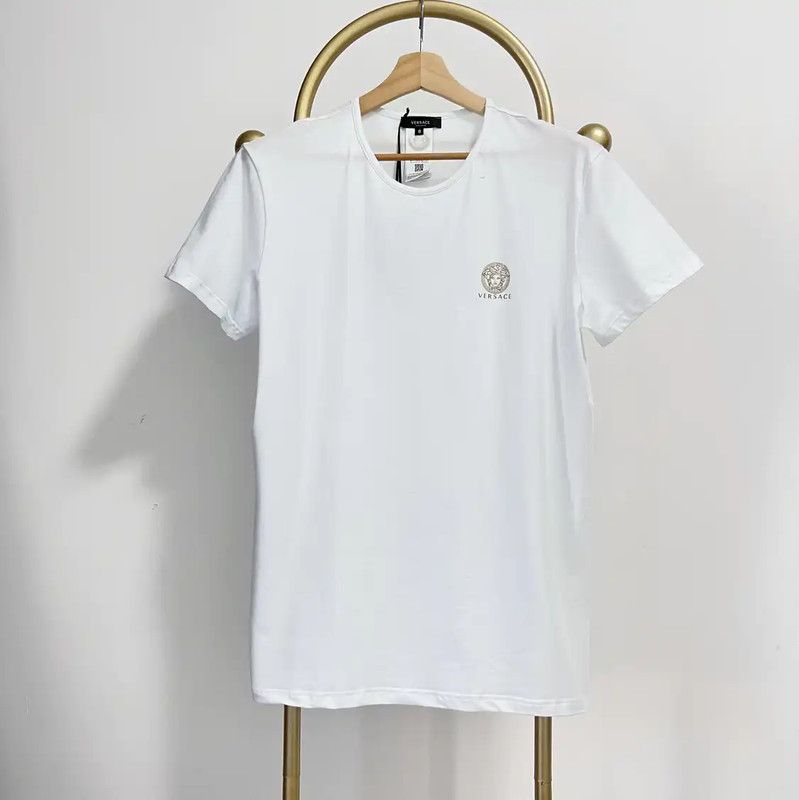 Versace Versace Summer White Cotton Blend T-Shirt 0089 Size US S / EU 44-46 / 1 - 1 Thumbnail