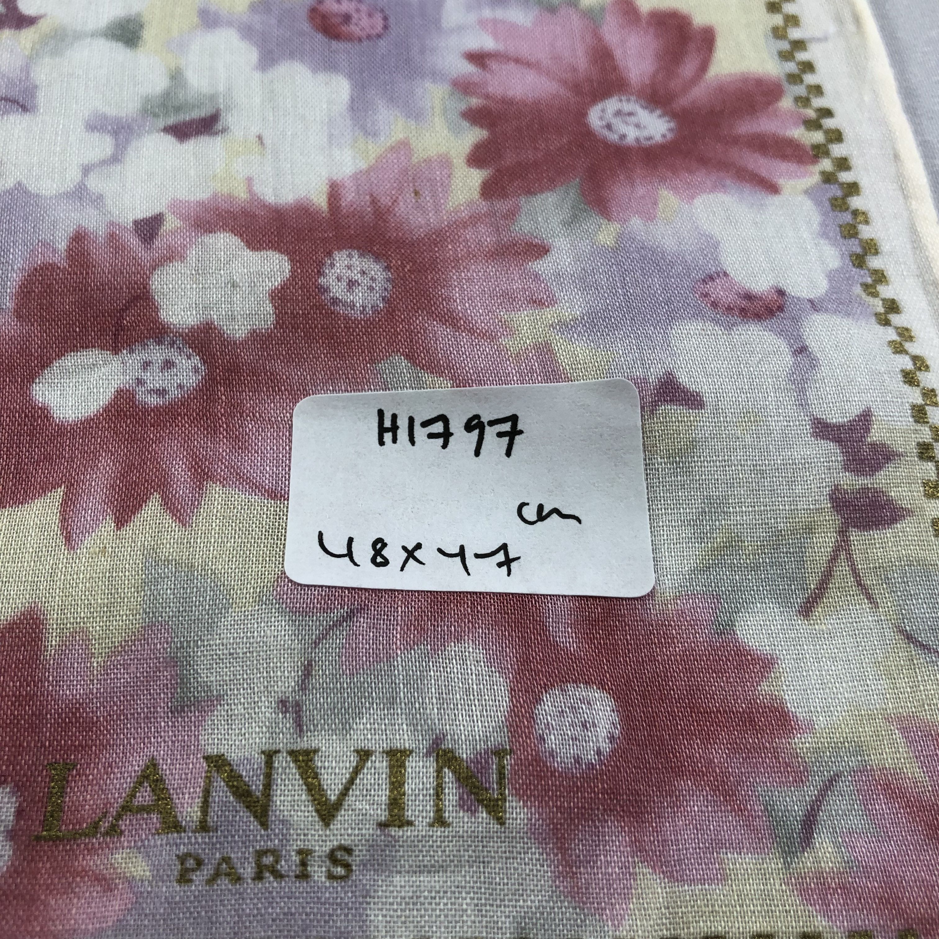 Lanvin Lanvin Floral Handkerchief Neckerchief Bandana H1797 Size ONE SIZE - 7 Thumbnail