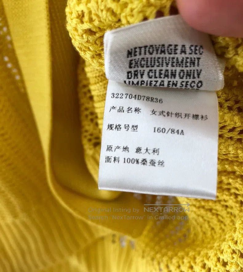 Hermes Hermes Lemon Yellow Silk Open Cardigan Size XS / US 0-2 / IT 36-38 - 5 Thumbnail