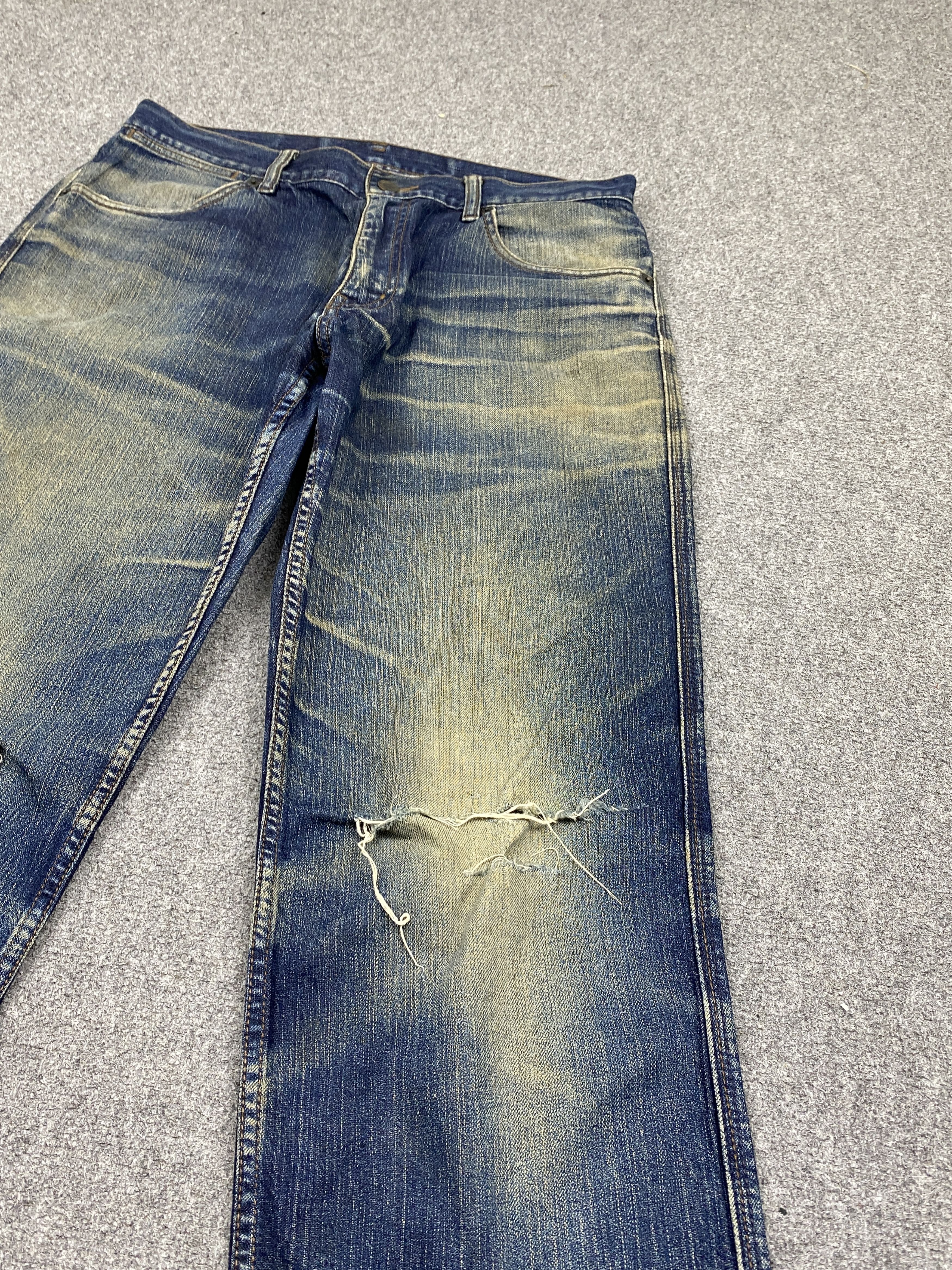 Japanese Brand Vintage Kent Jeans Distressed Japanese Denim DJ0008Z Size US 32 / EU 48 - 9 Thumbnail