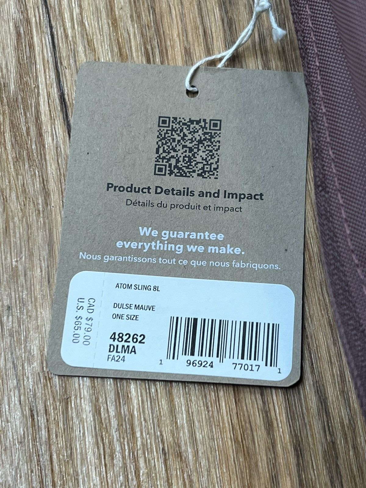 Patagonia Patagonia Atom Sling 8L Bag #48262 DLMA FA24 Dules Mauve Size ONE SIZE - 3 Thumbnail