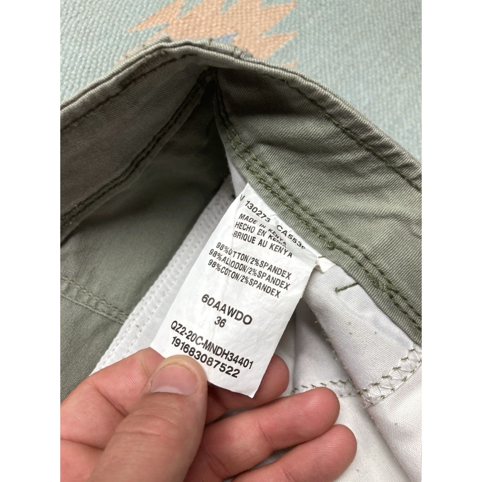 Wrangler VINTAGE Wrangler Cargo Shorts Men 36 Green Cargo Pocket Wide Leg Baggy Skater 90s Size US 36 / EU 52 - 6 Thumbnail