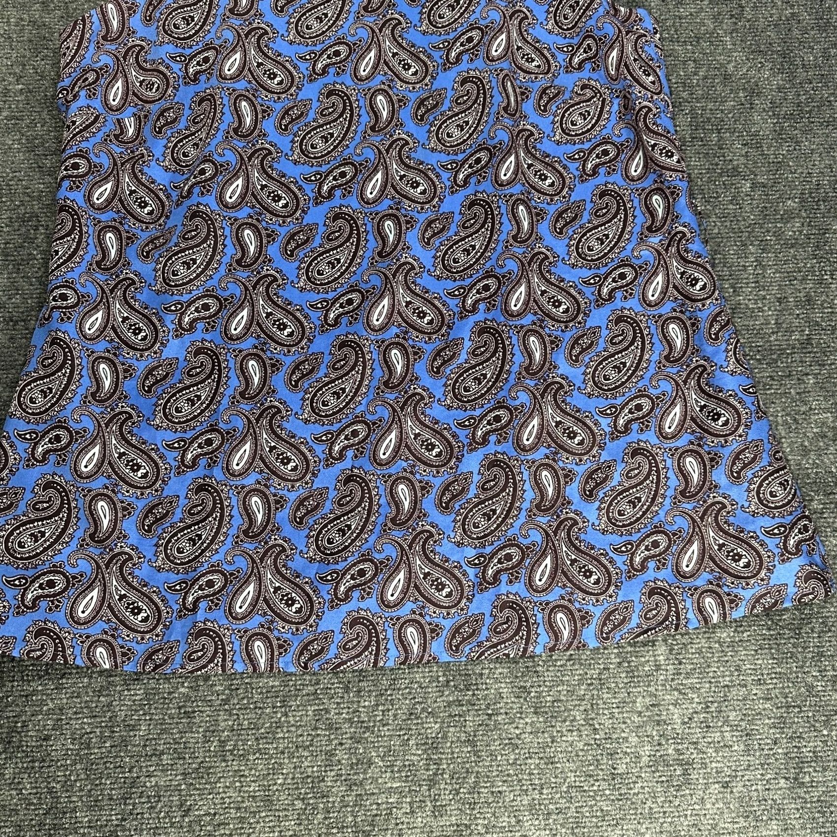 Banana Republic Banana Republic Top Womens Large Royal Blue Print Shell Sleeveless Lined Keyhole Blouse Size L / US 10 / IT 46 - 2 Thumbnail